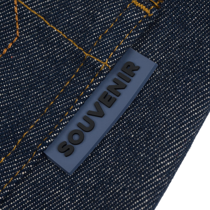 Indigo Denim Souvenir 3 Ply Snow Pants Detail
