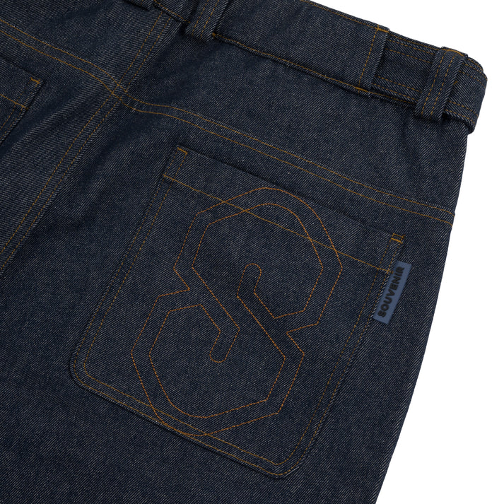 Indigo Denim Souvenir 3 Ply Snow Pants Detail