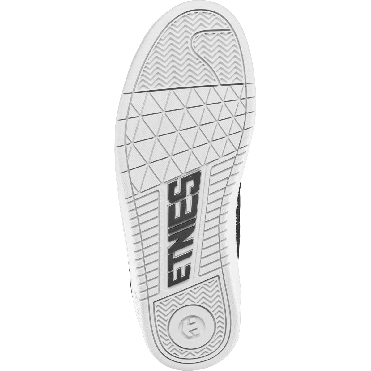 Black/White Snake Etnies Skate Shoe Bottom