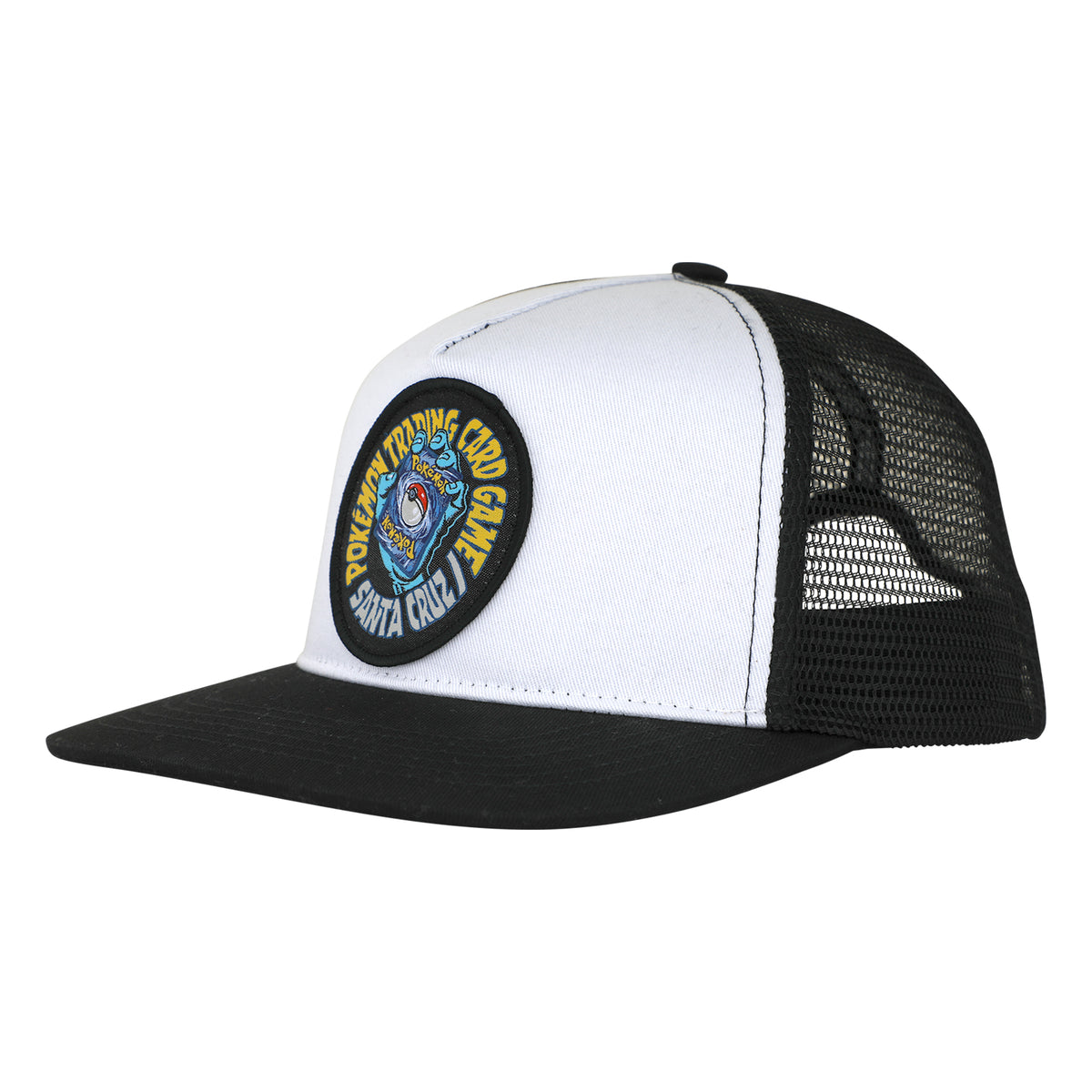 Santa Cruz X Pokémon TCG white and black trucker hat