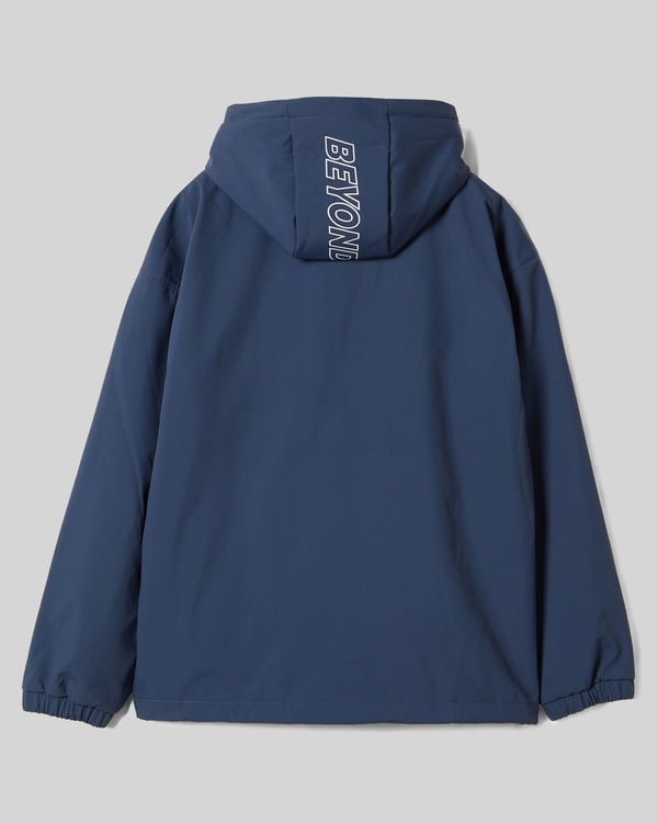 Blue Half Zip Beyond Medals Softshell Hoodie Back