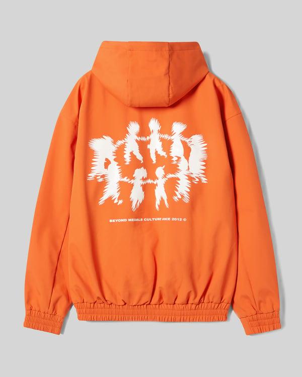 Orange Softshell Beyond Medals Hoodie Back