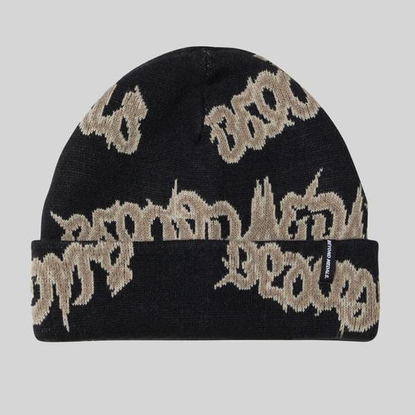 Black 90s Spike Beyond Medals Beanie