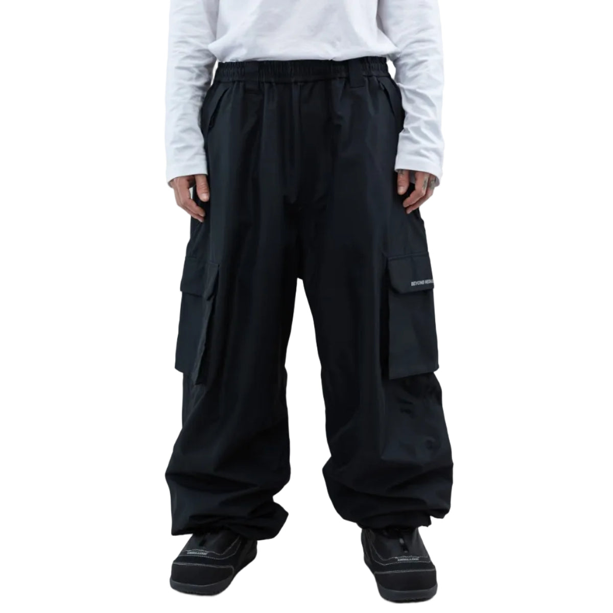 Black Beyond Medals Cargo Park Pants
