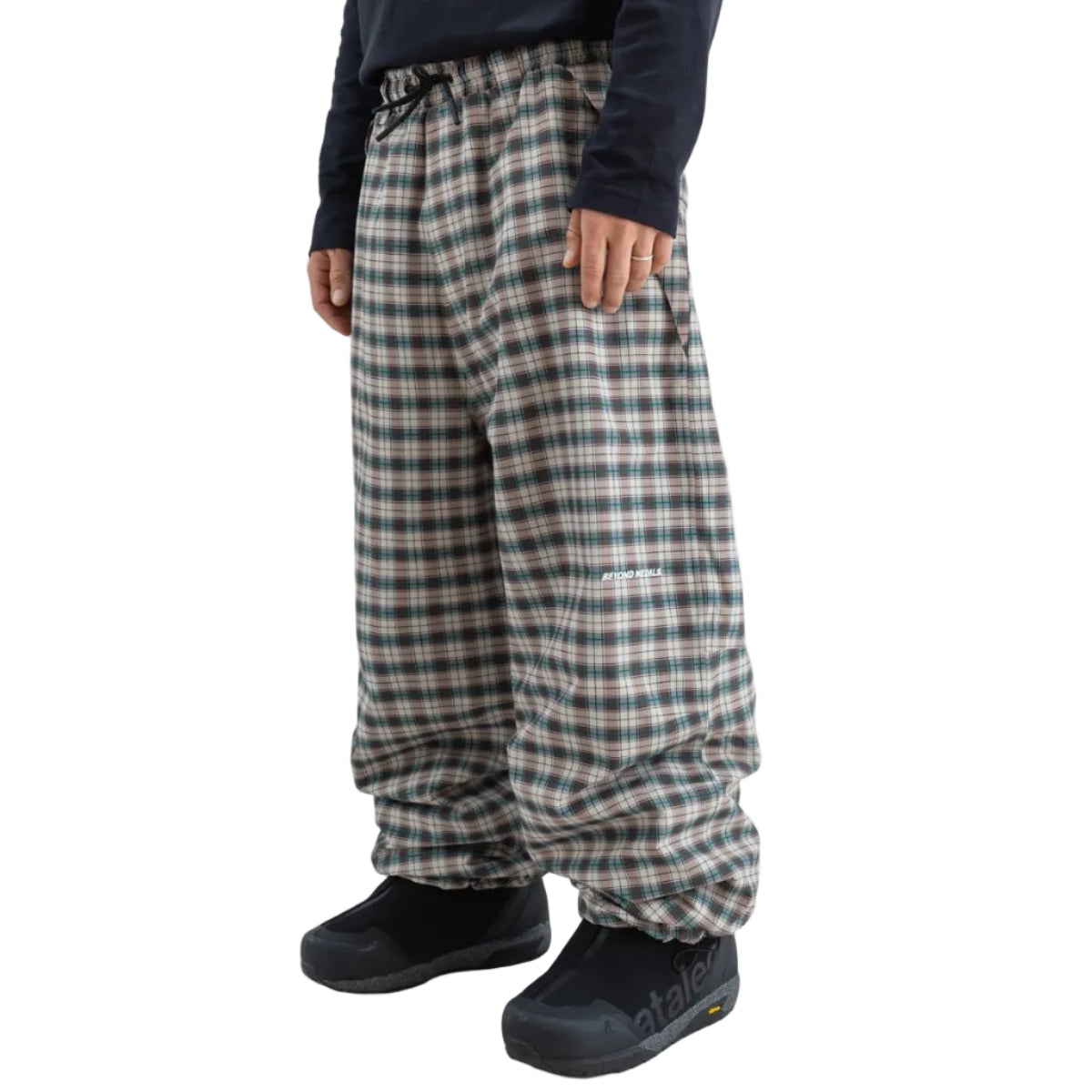 Beige Plaid Beyond Medals Park Pants