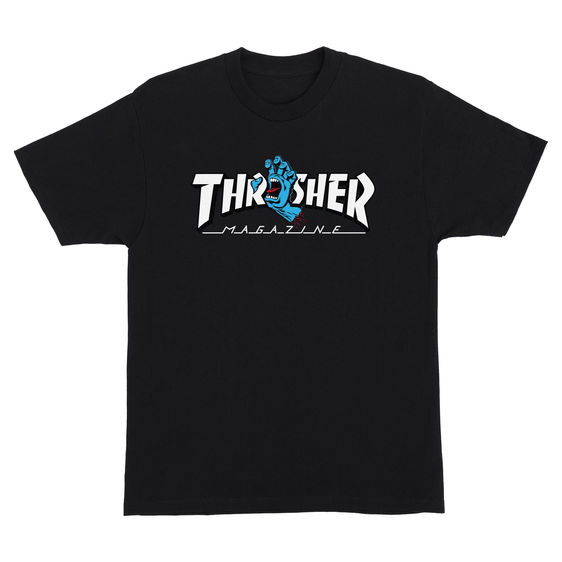 Black Screaming Logo Thrasher x Santa Cruz T-Shirt