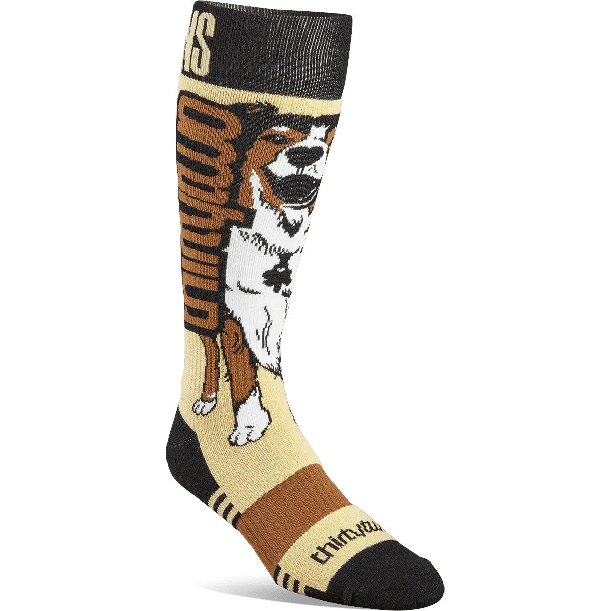 Thirtytwo Signature Merino x Stevens Sock - Black/Brown