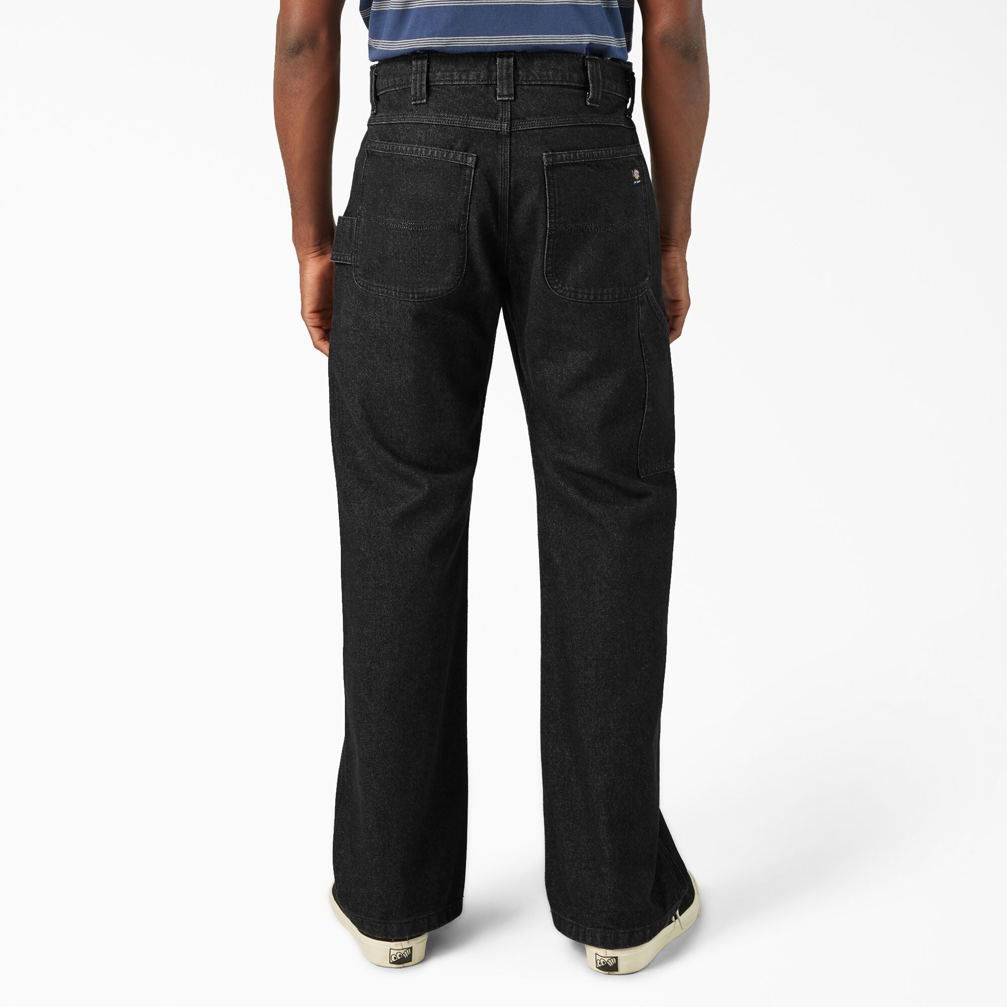 Black Relaxed Fit Dickies Utility Jeans Back