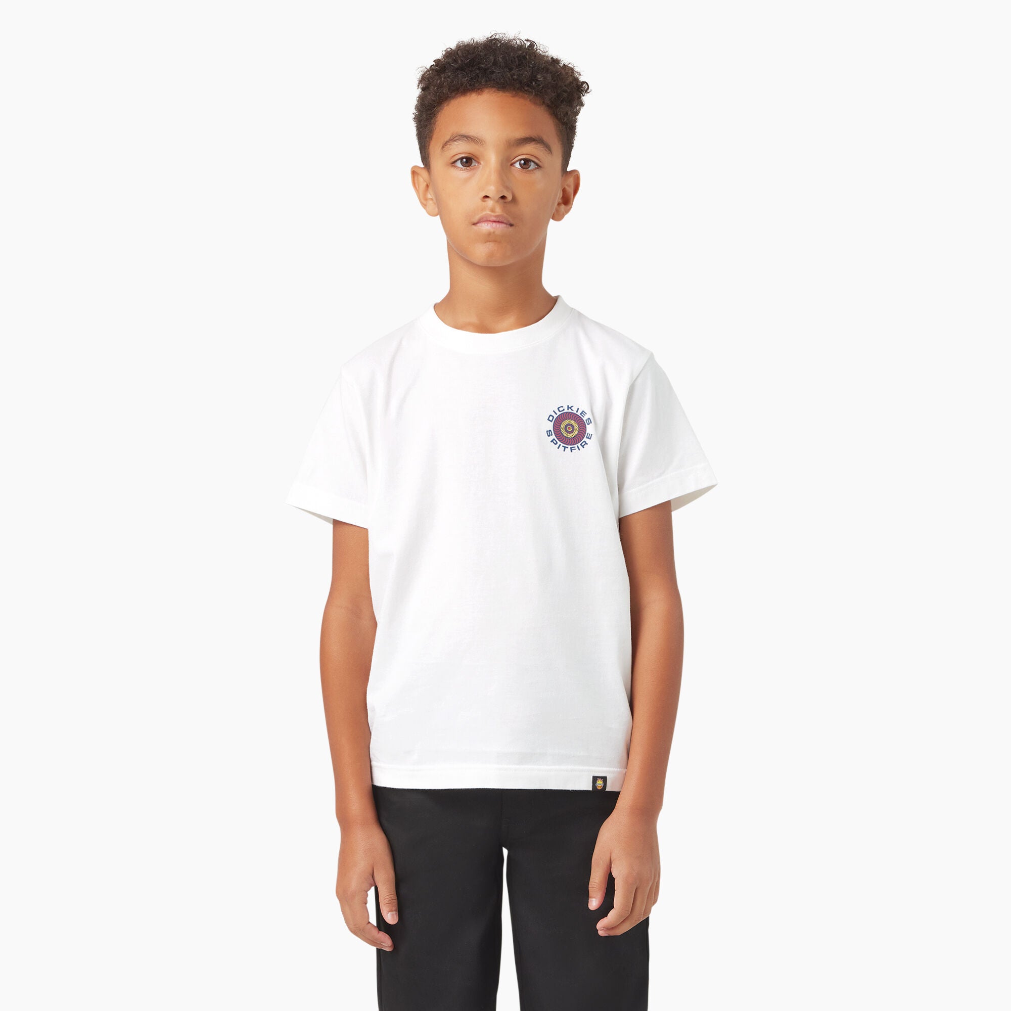 White Spitfire X Dickies Skateboard Tee Front