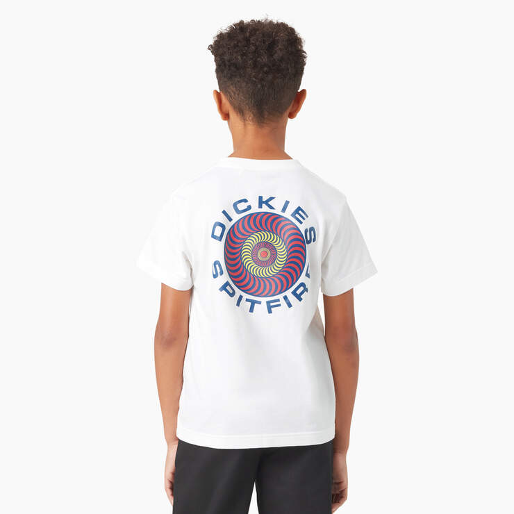 White Spitfire X Dickies Skateboard Tee Back