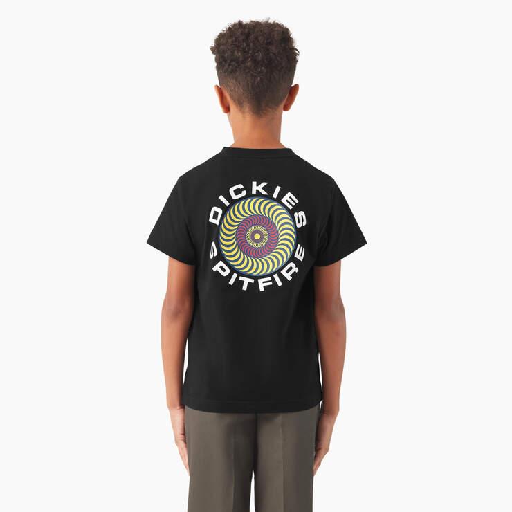 Black Spitfire X Dickies Skateboard Tee Back