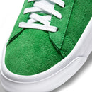 Lucky green GT Blazer Low Pro Nike SB Skate Shoe Detail