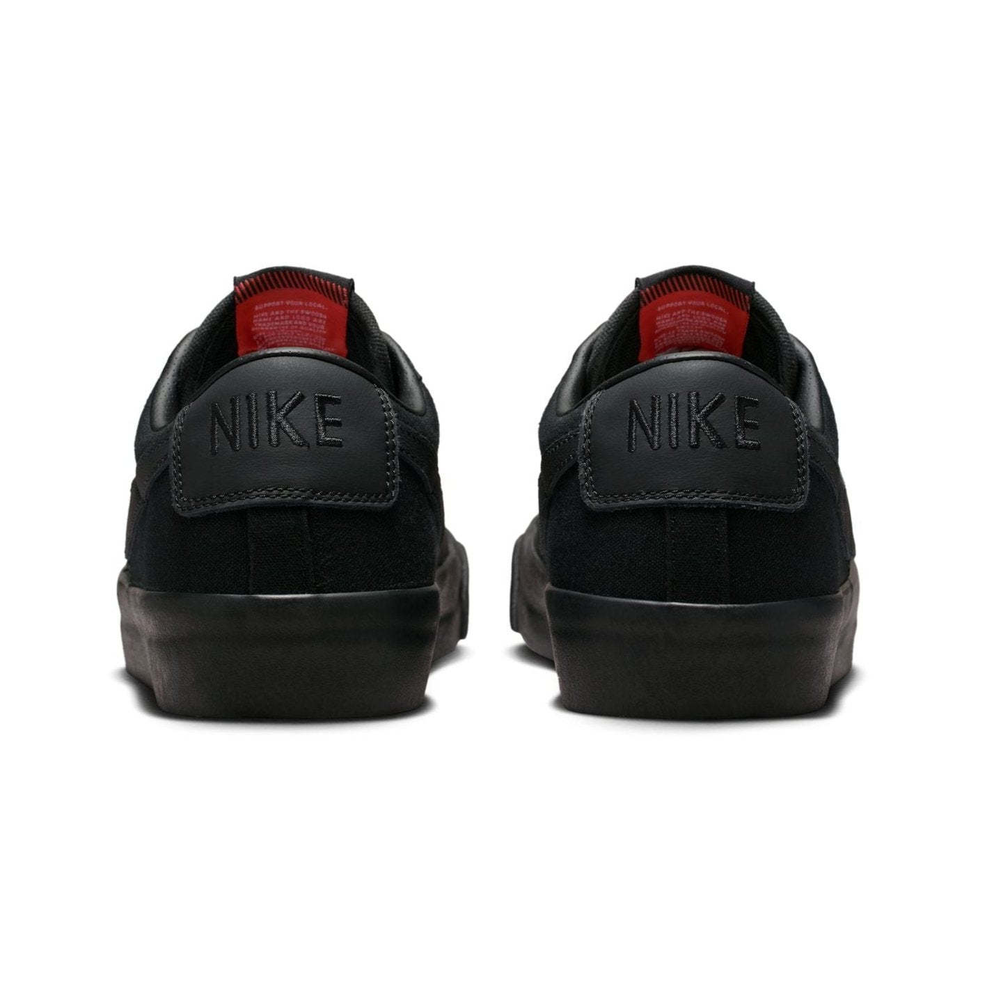 Black ISO GT Blazer Low Pro Nike SB Skate Shoe Back