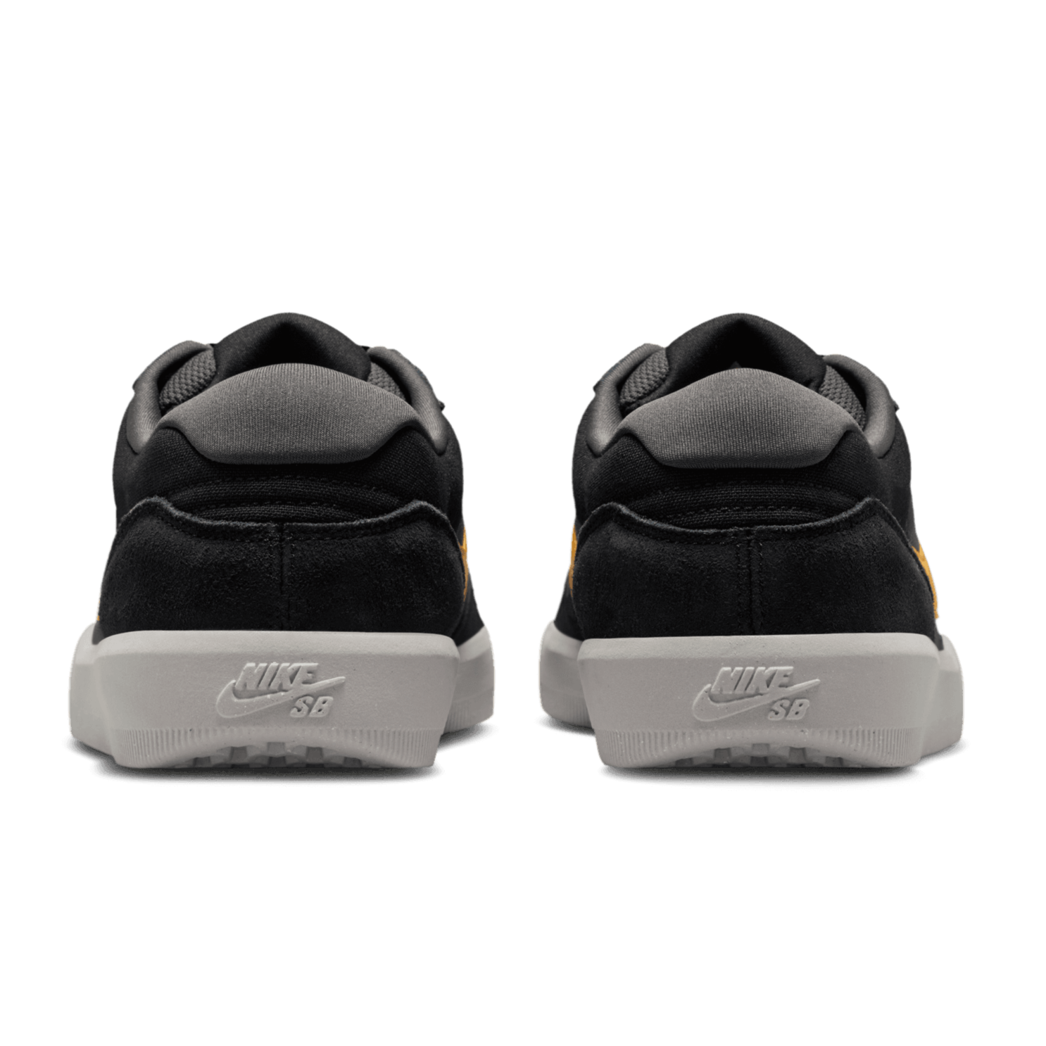 Black/Gold Force 58 Nike SB Skate Shoe Back