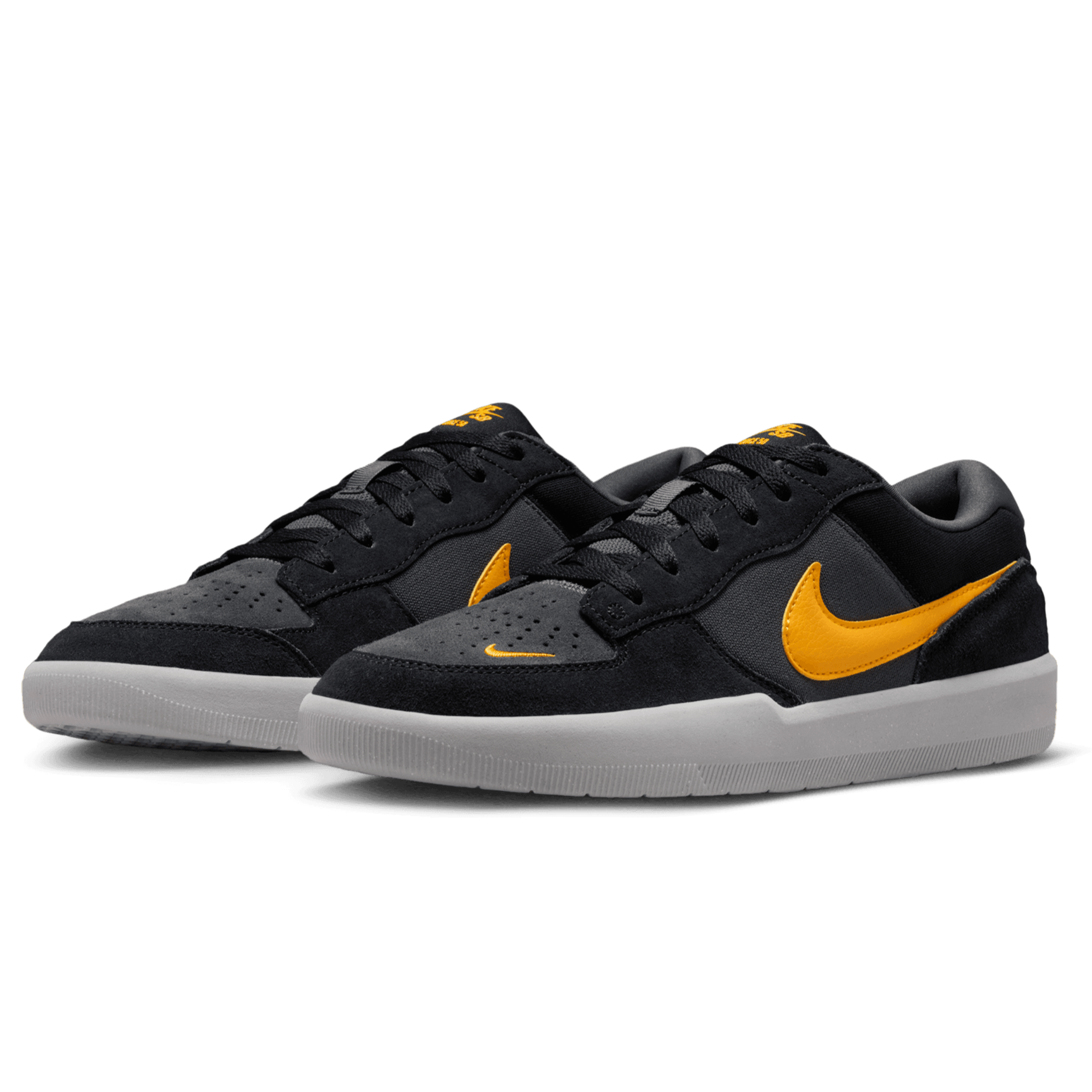 Black/Gold Force 58 Nike SB Skate Shoe Front