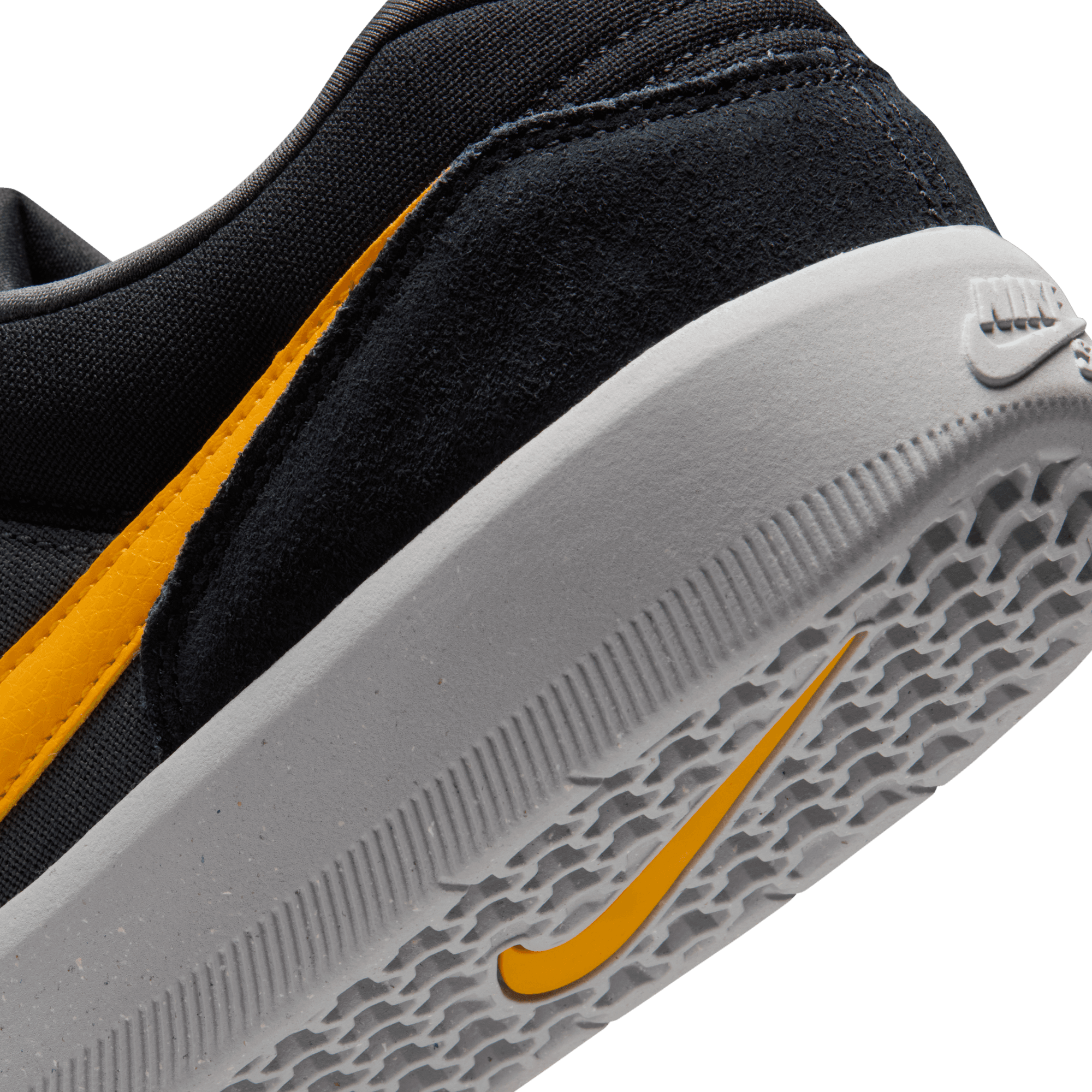 Black/Gold Force 58 Nike SB Skate Shoe Detail