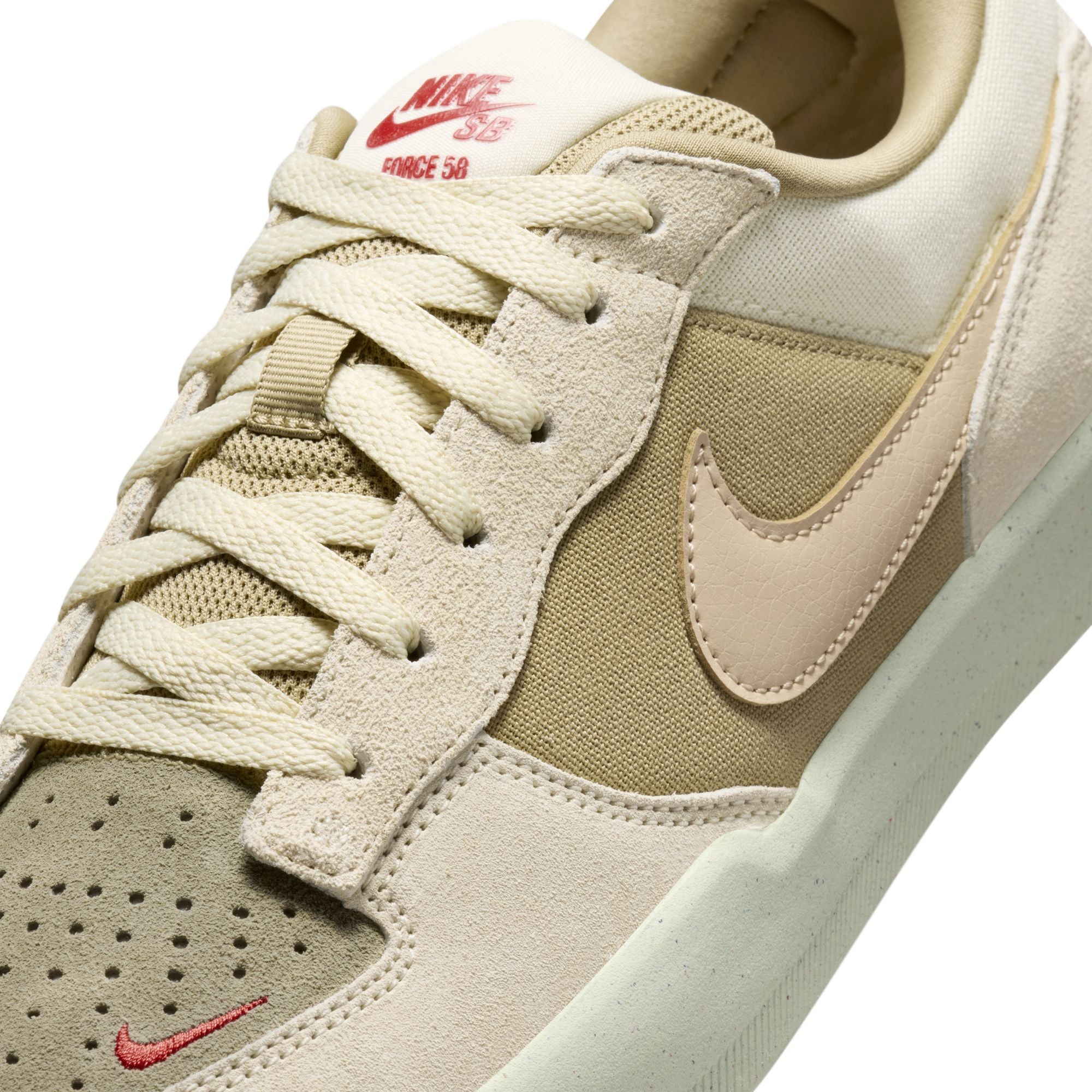 Coconut Milk Force 58 Nike SB Skate Shoe Detail