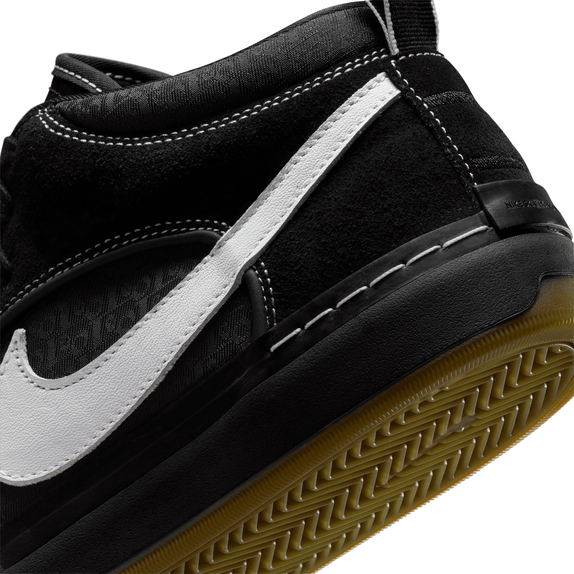 Black/Gum Leo Baker Nike SB Skate Shoe Detail