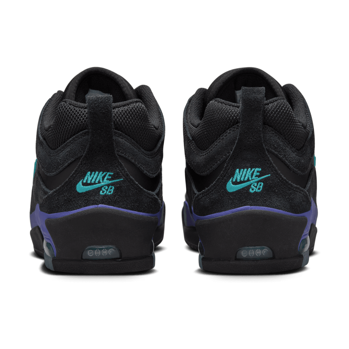 Black/Dusty Cactus Ishod Airmax 2 Nike SB Skate Shoe Back