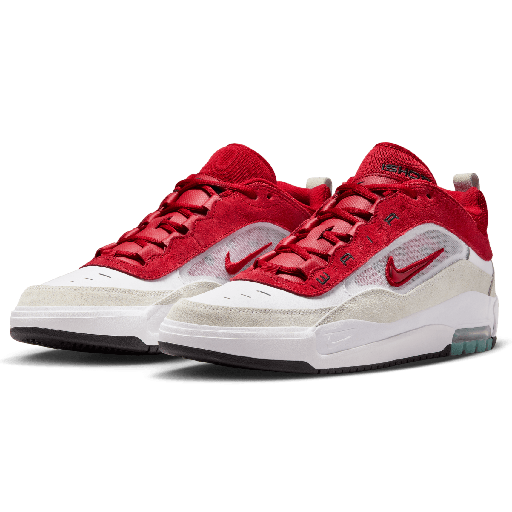 White/Varsity Red Air Max Ishod Wair Nike SB Skate Shoe Front