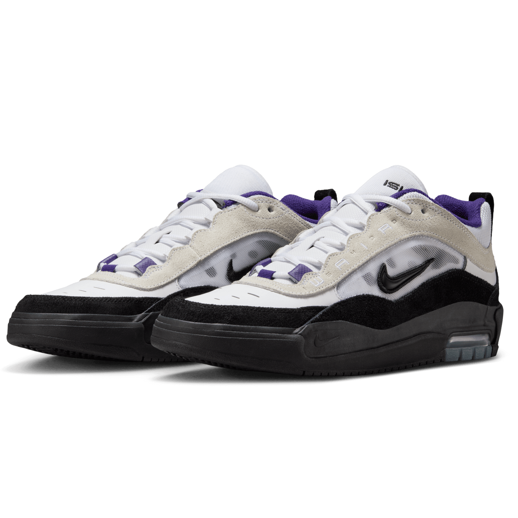 White/Black/Purple Wair Max 2 Nike SB Skate Shoe Front