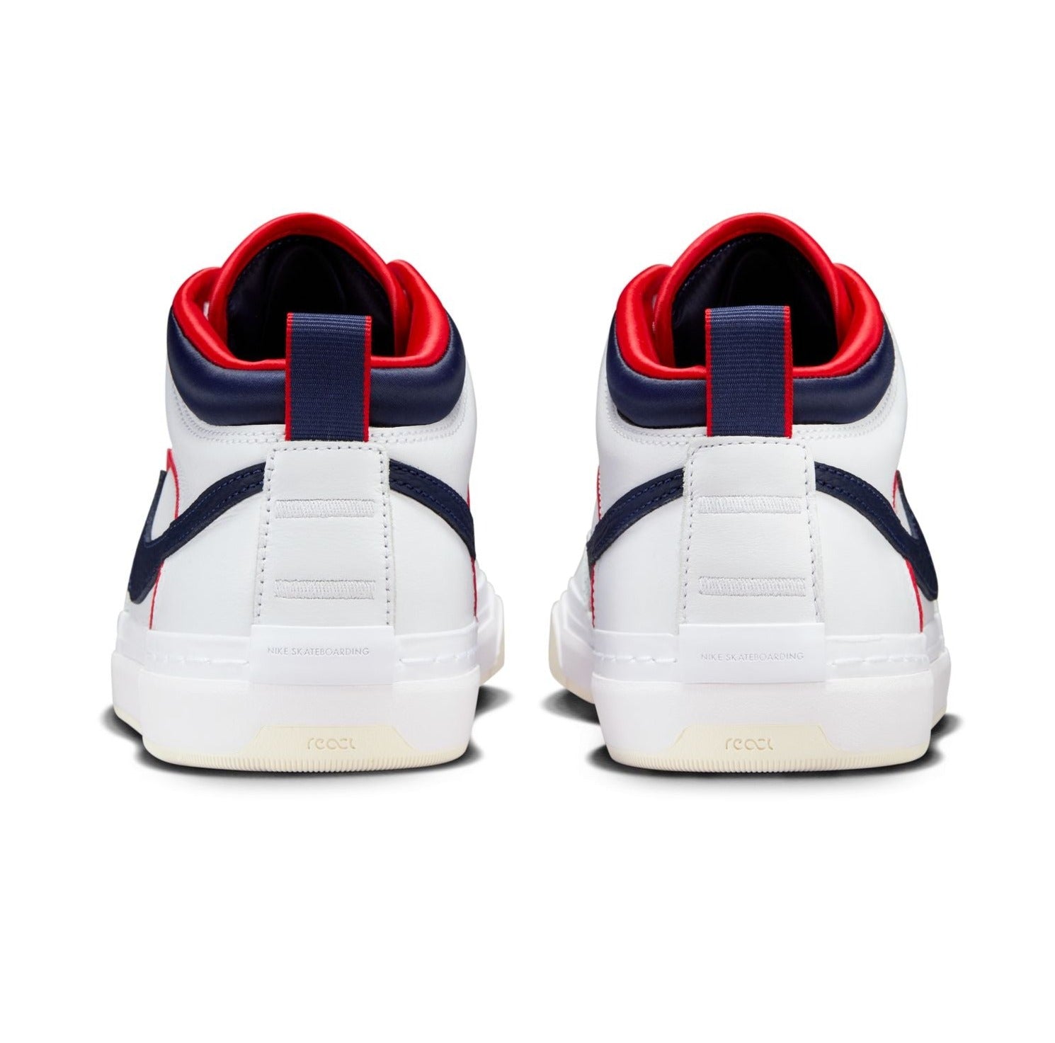 White/Navy Leo Baker Premium React Nike SB Skate Shoe Back