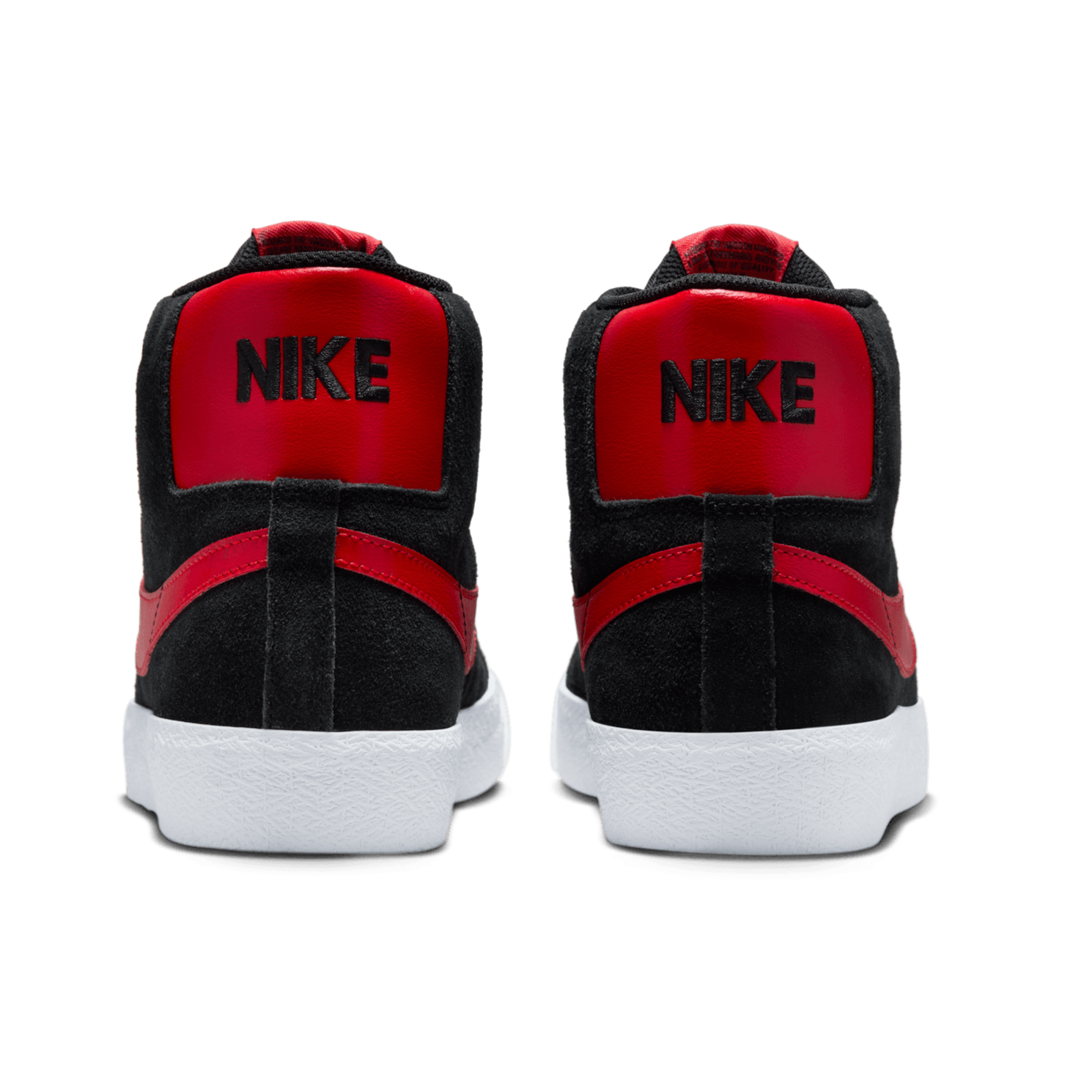 Black/Red Blazer Mid Nike SB Skate Shoe Back