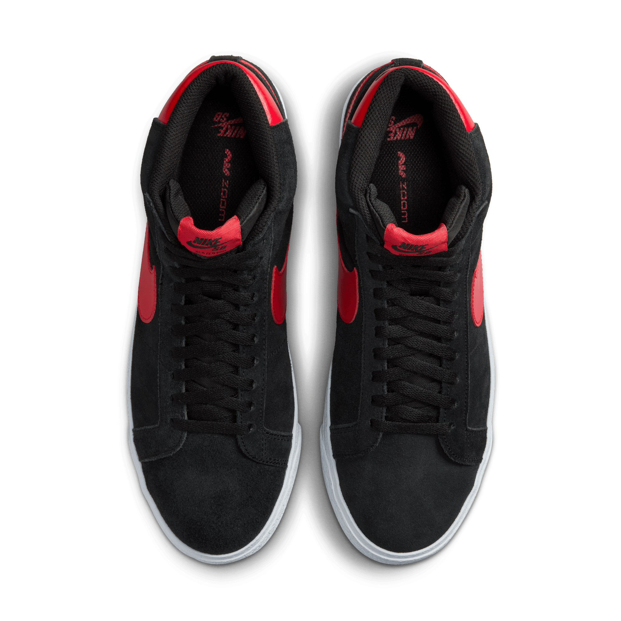 Black/Red Blazer Mid Nike SB Skate Shoe Top