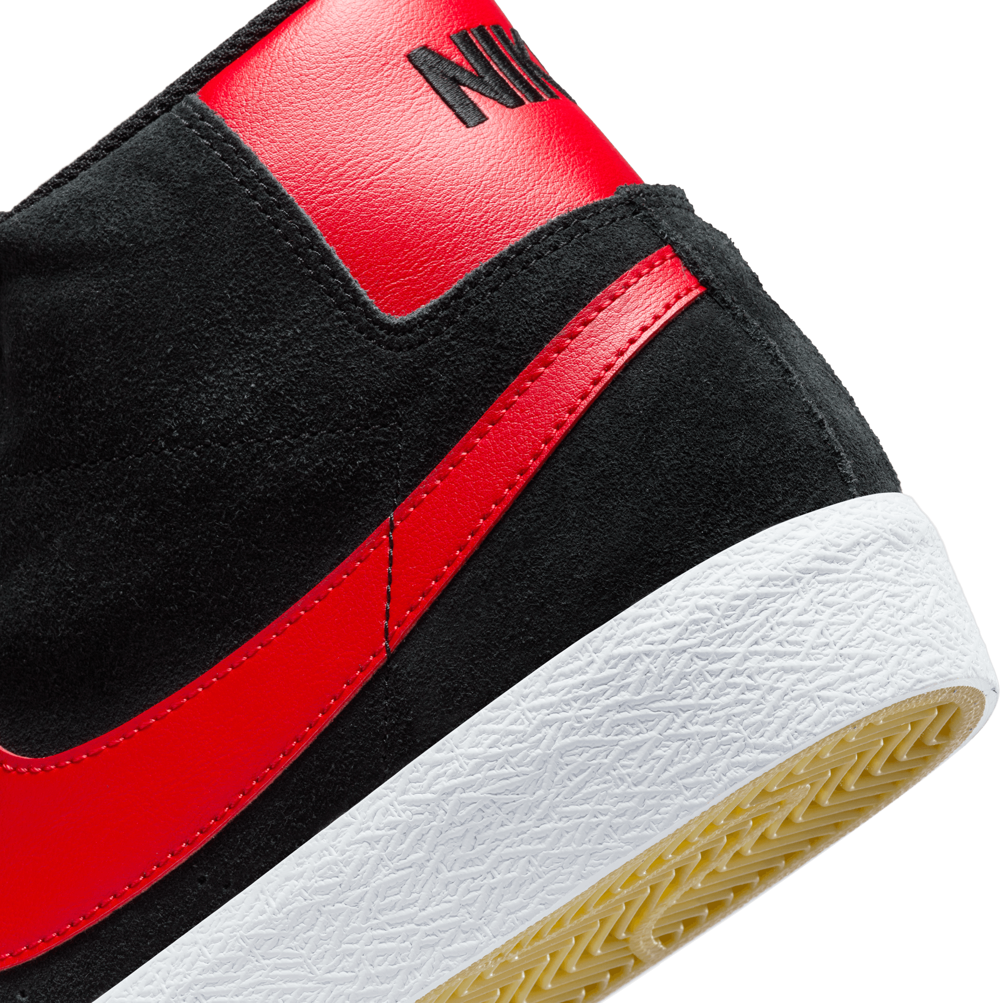 Black/Red Blazer Mid Nike SB Skate Shoe Detail