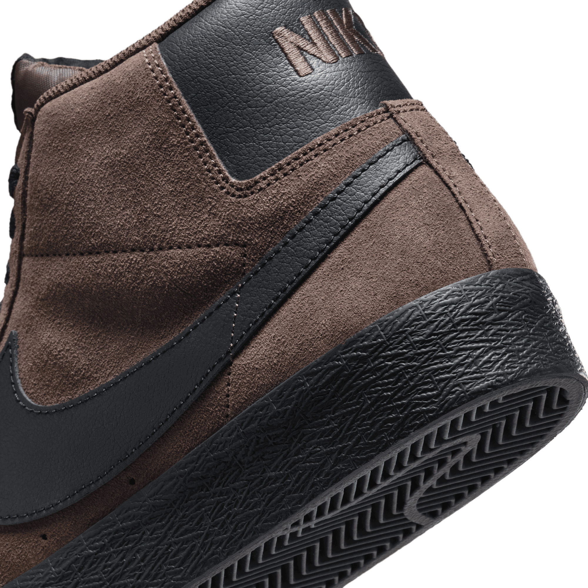Baroque Brown Nike SB Blazer Mid Skate Shoe Detail