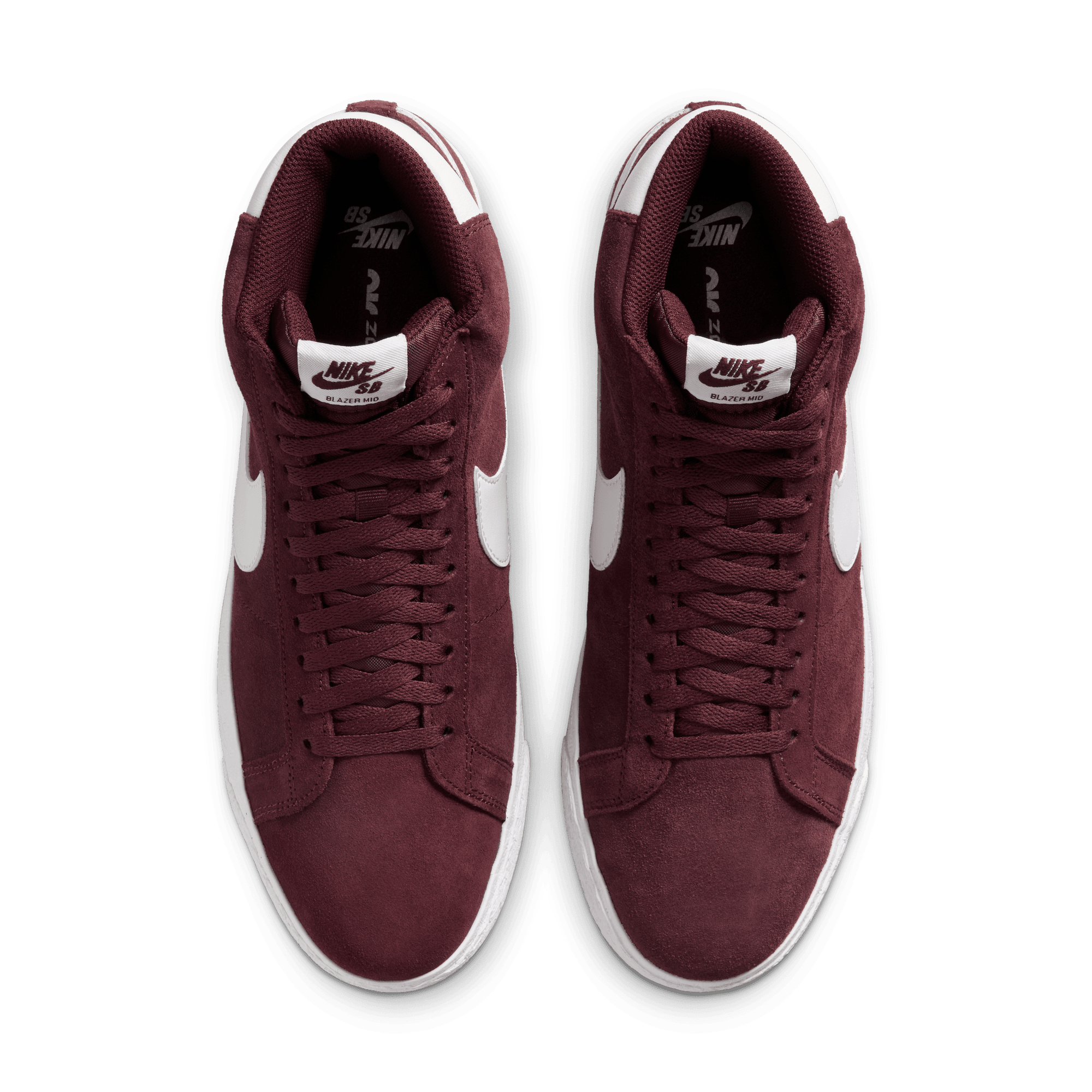 Burgundy Crush Blazer Mid Nike SB Skate Shoe Top