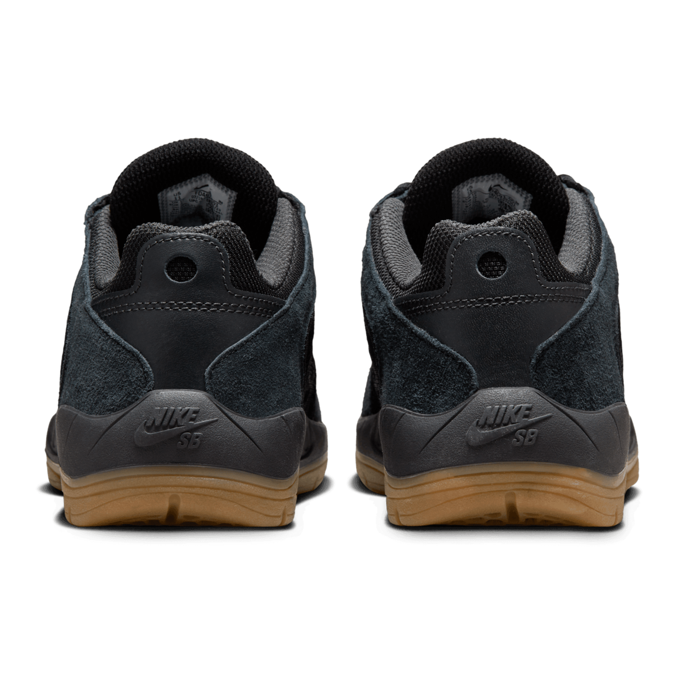 Black/Gum Vertebrae Nike SB Skate Shoe Back