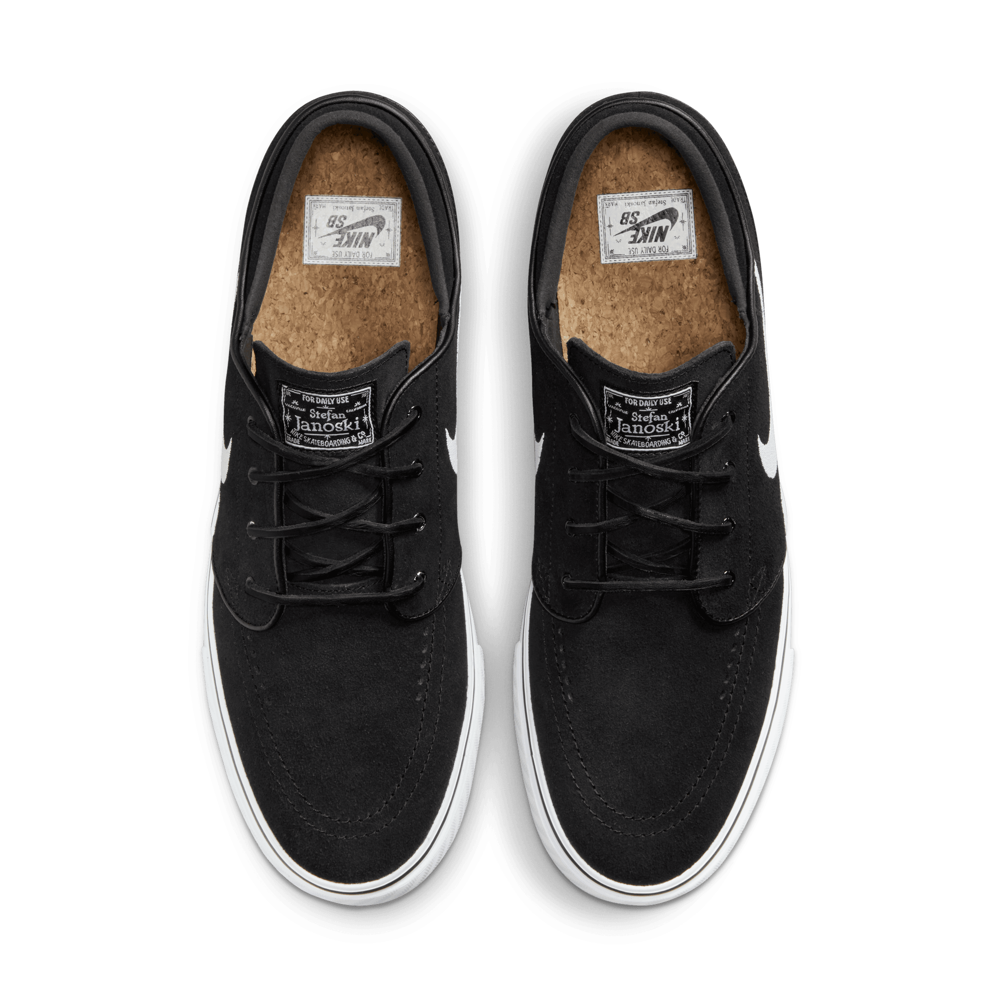 Black/White Janoski OG+ Nike SB Skate Shoe Top