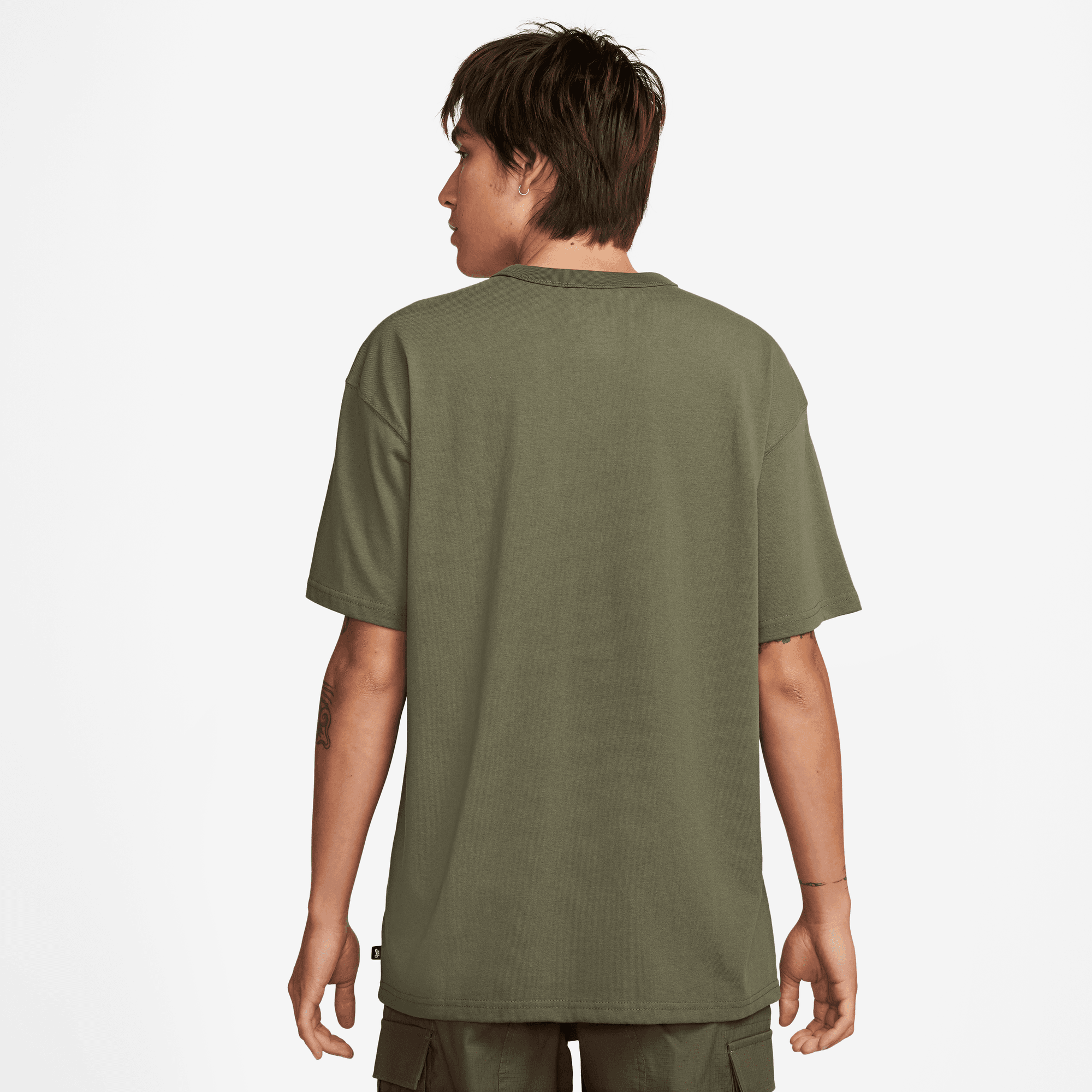 Medium Olive Embroireded Patch Nike Sb T-Shirt Back
