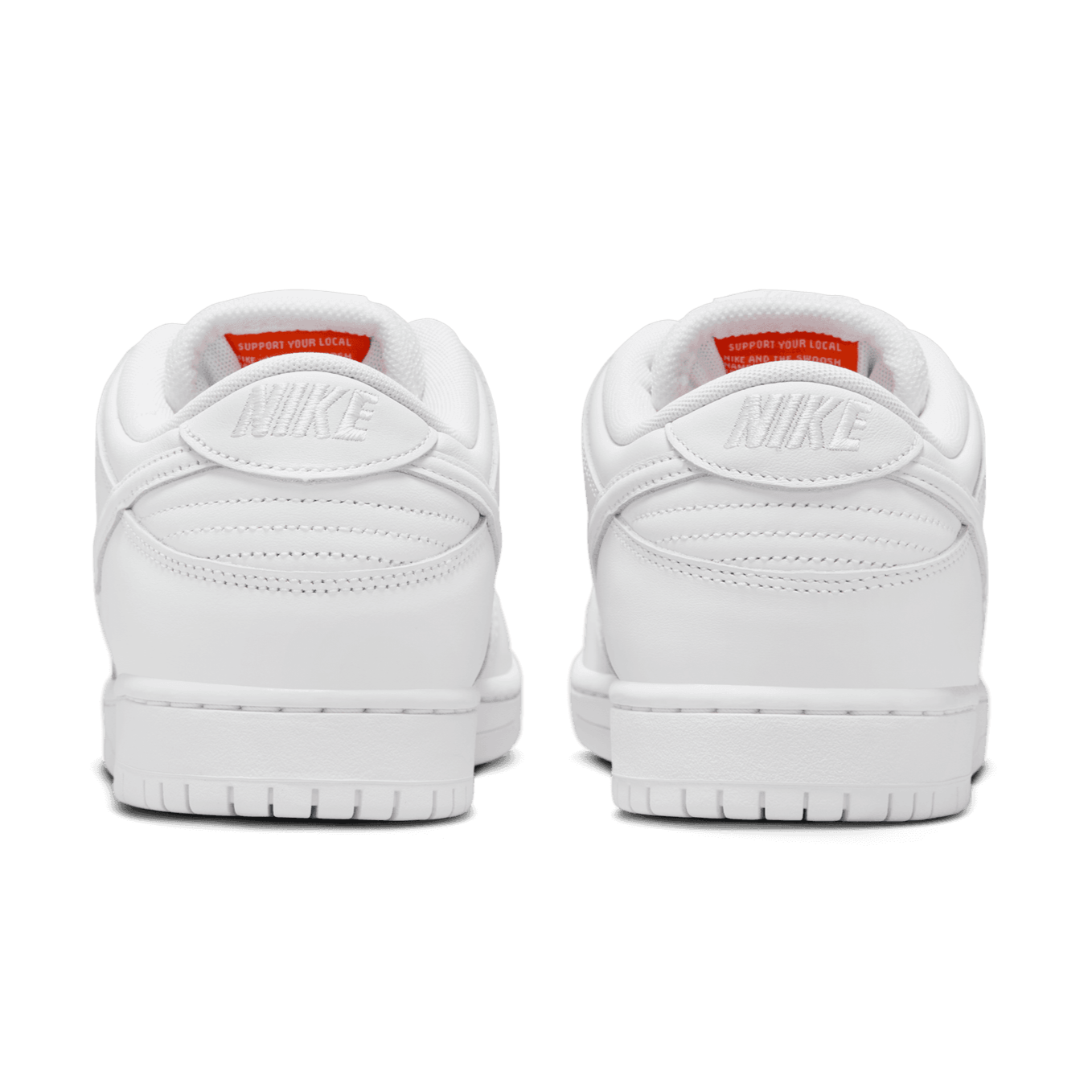 Triple White ISO Nike SB Dunk Low Pro Skate Shoe Back