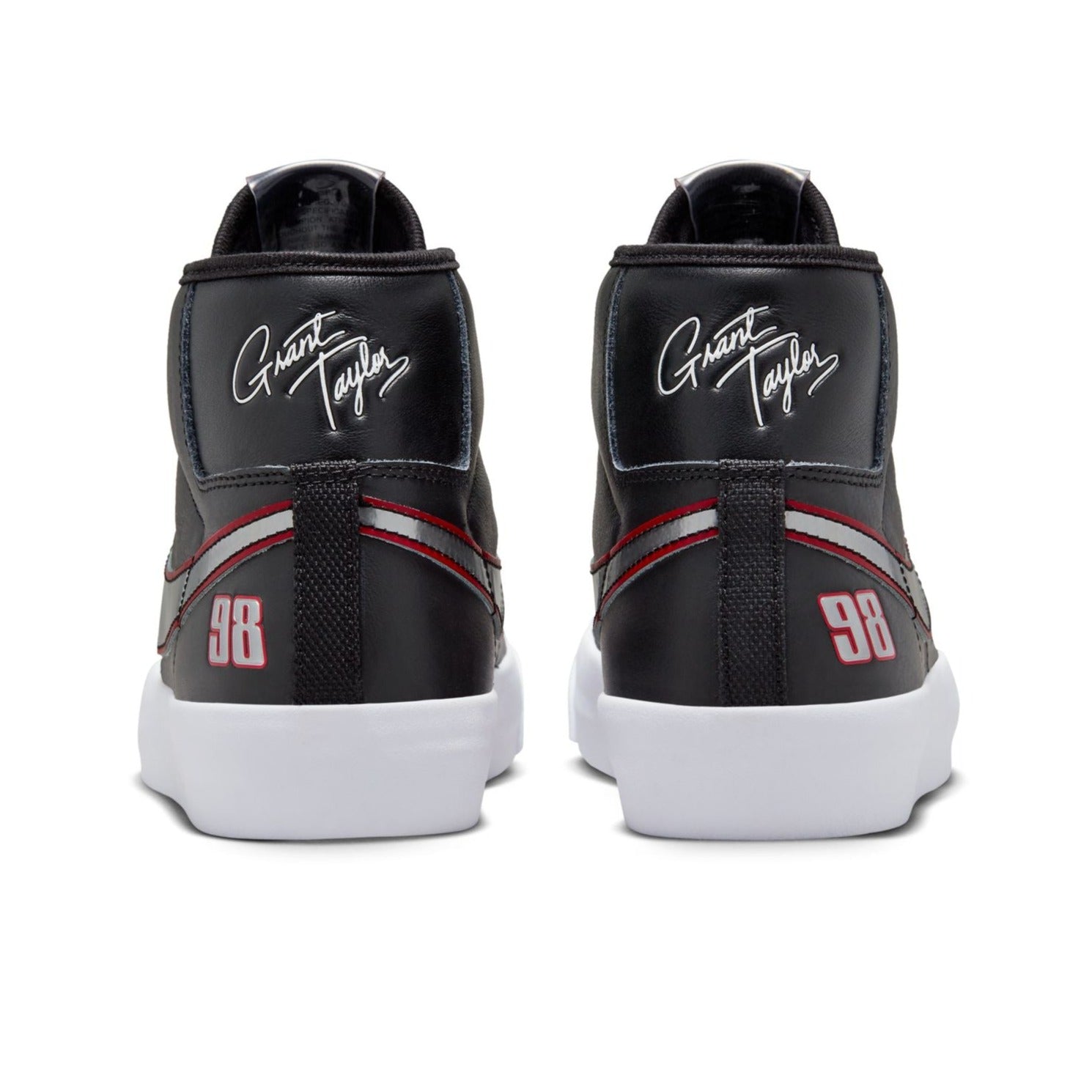Black Grant Taylor Blazer Mid Pro Nike SB Skate Shoe Back
