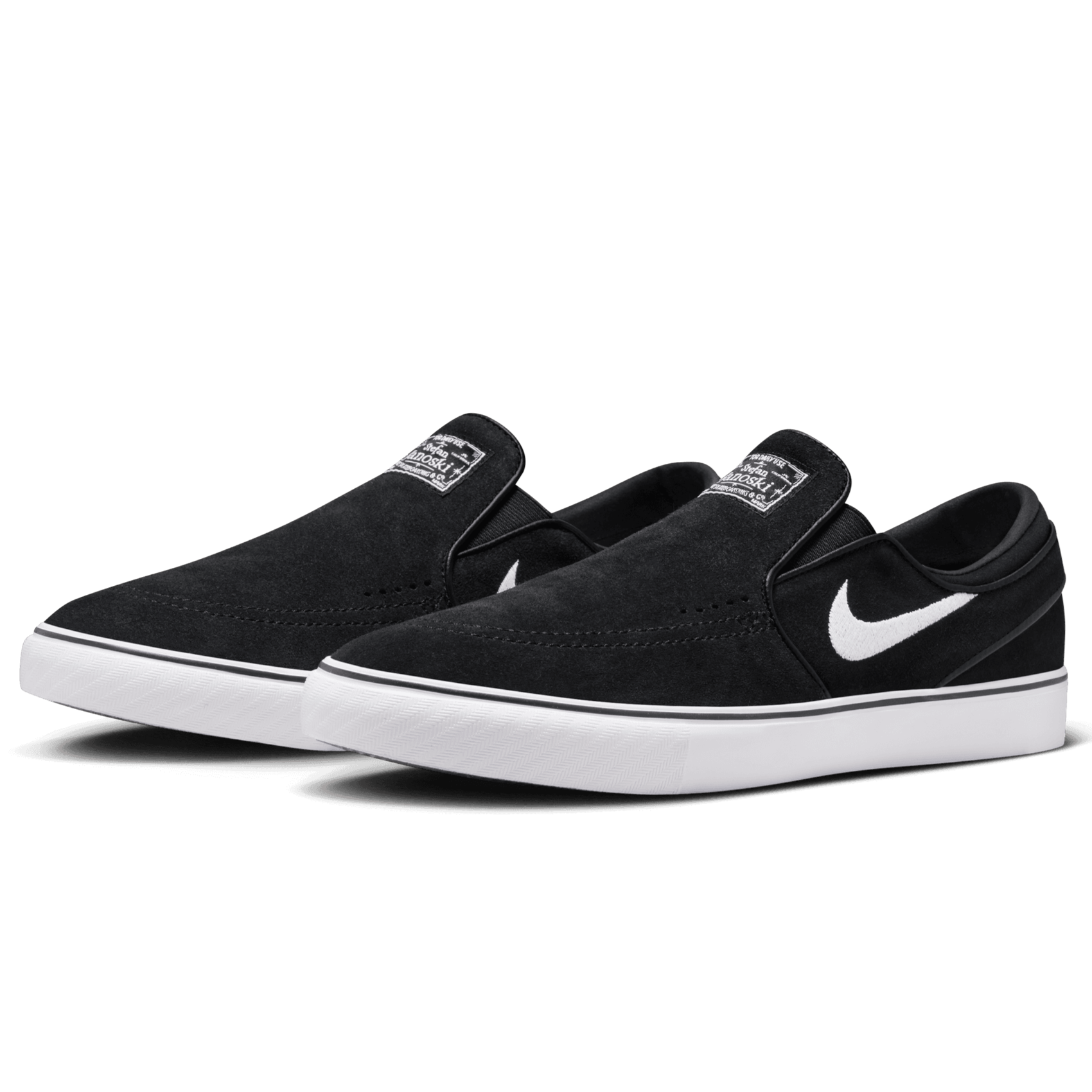 Black/White Janoski+ Nike SB Slip On Shoe Front