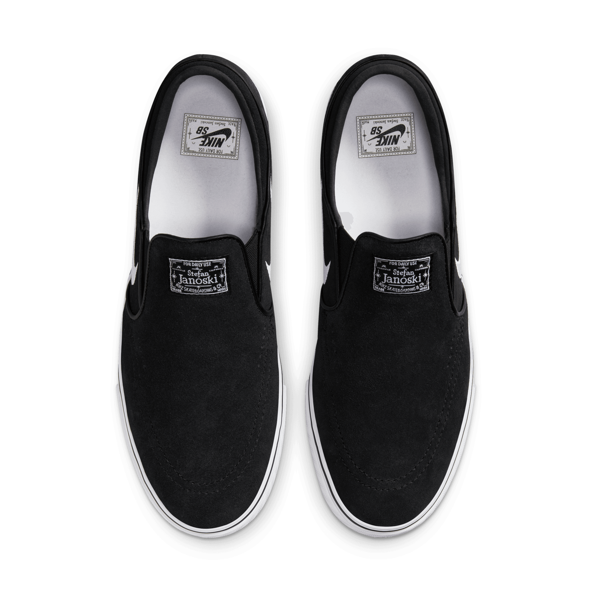 Black/White Janoski+ Nike SB Slip On Shoe Top