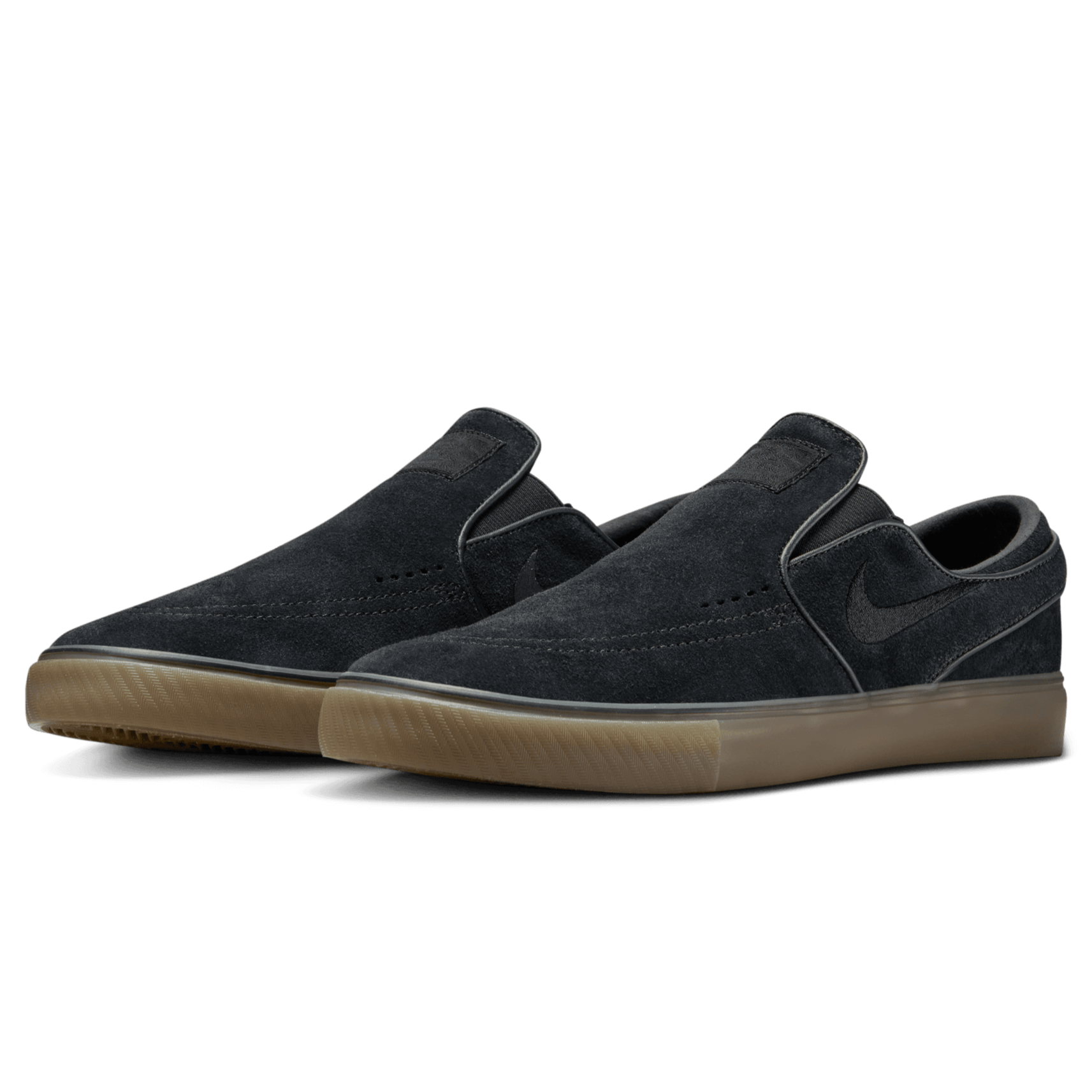 Black/Gum Janoski OG+ Nike SB Slip On Skate Shoe Front