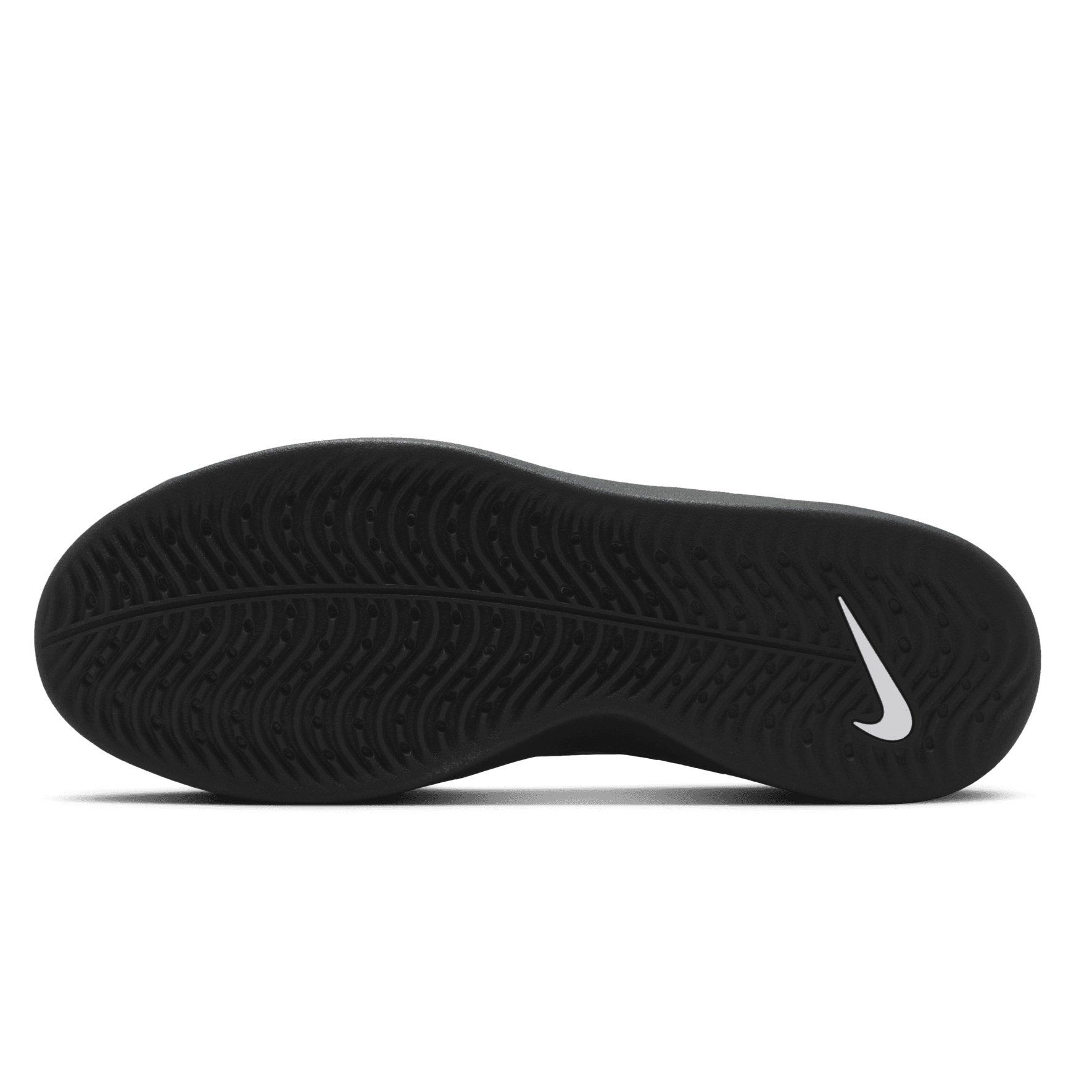 Black/White Nyjah 4 Nike SB Skate Shoe Bottom