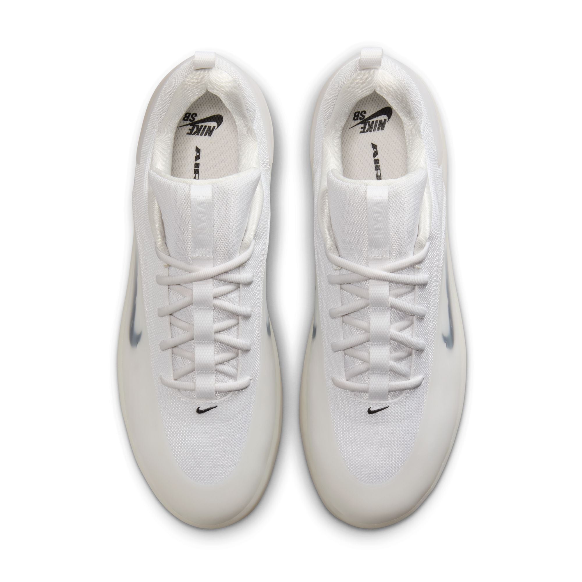 White/Black Nyjah 4 Nike SB Skate Shoe Top