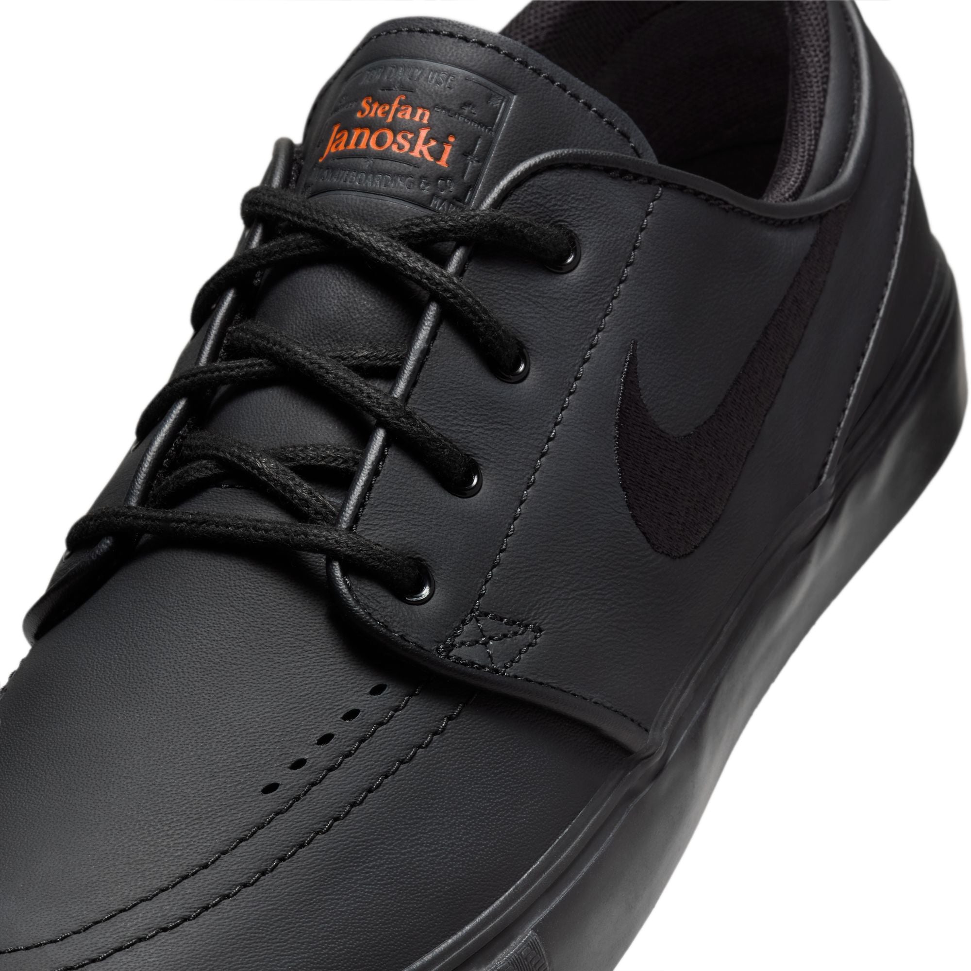 Triple Black Janoski OG+ ISO Nike SB Skate Shoe Detail