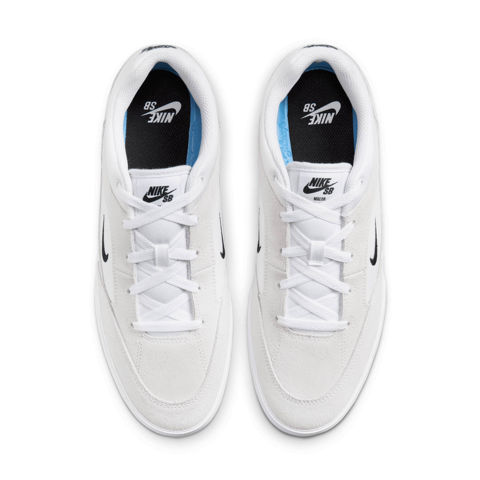 White Malor Nike SB Skate Shoe Top