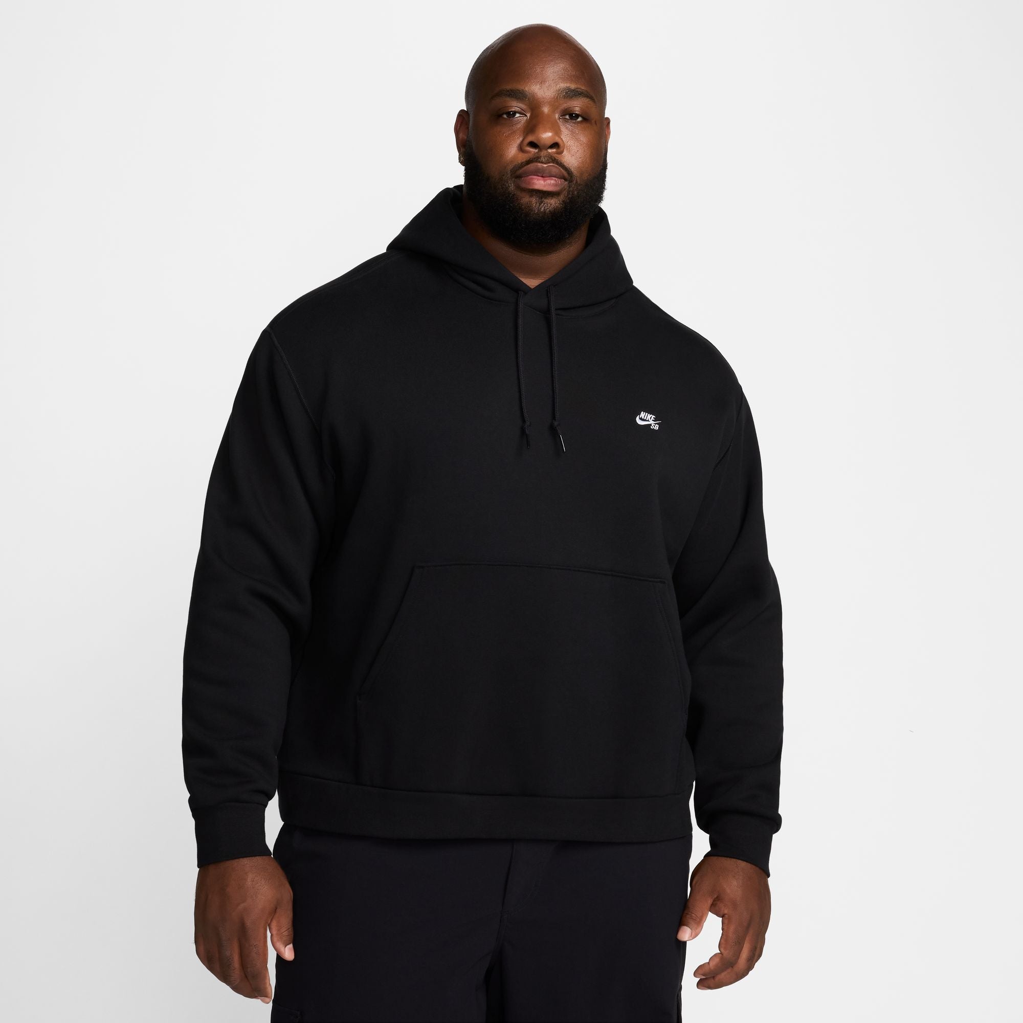 Black/White Fleece Nike SB Pullover Hoodie