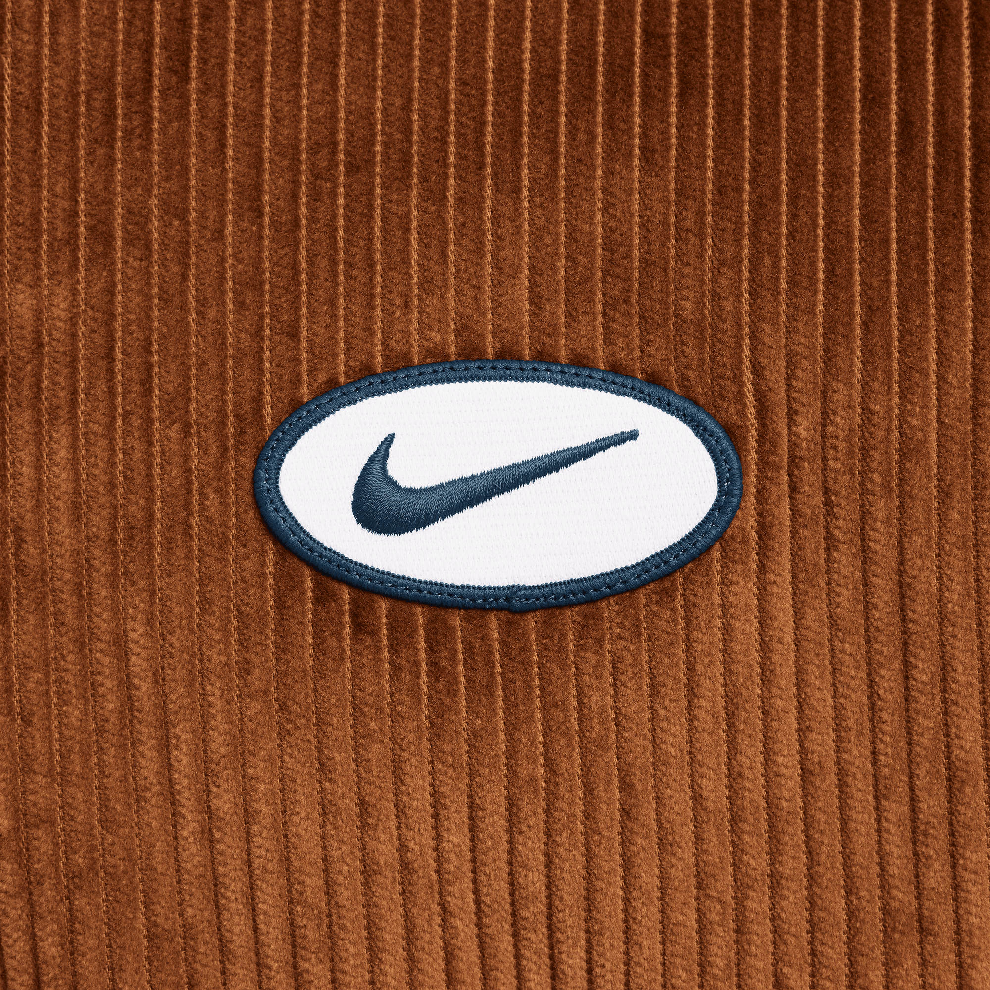 Nike SB Full Zip Corduroy Hooded Jacket - Light British Tan/Armory Navy