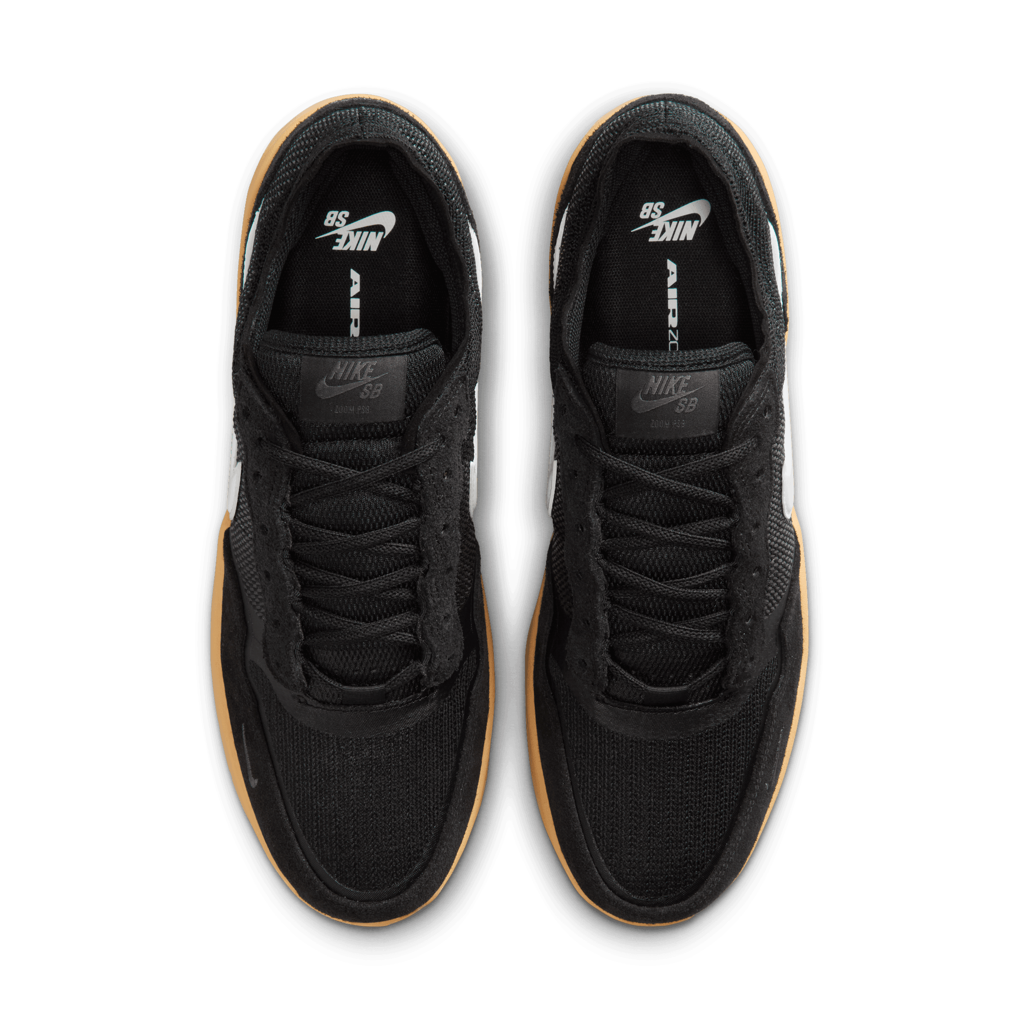 Black/Gum PS8 Nike SB Skate Shoe Top