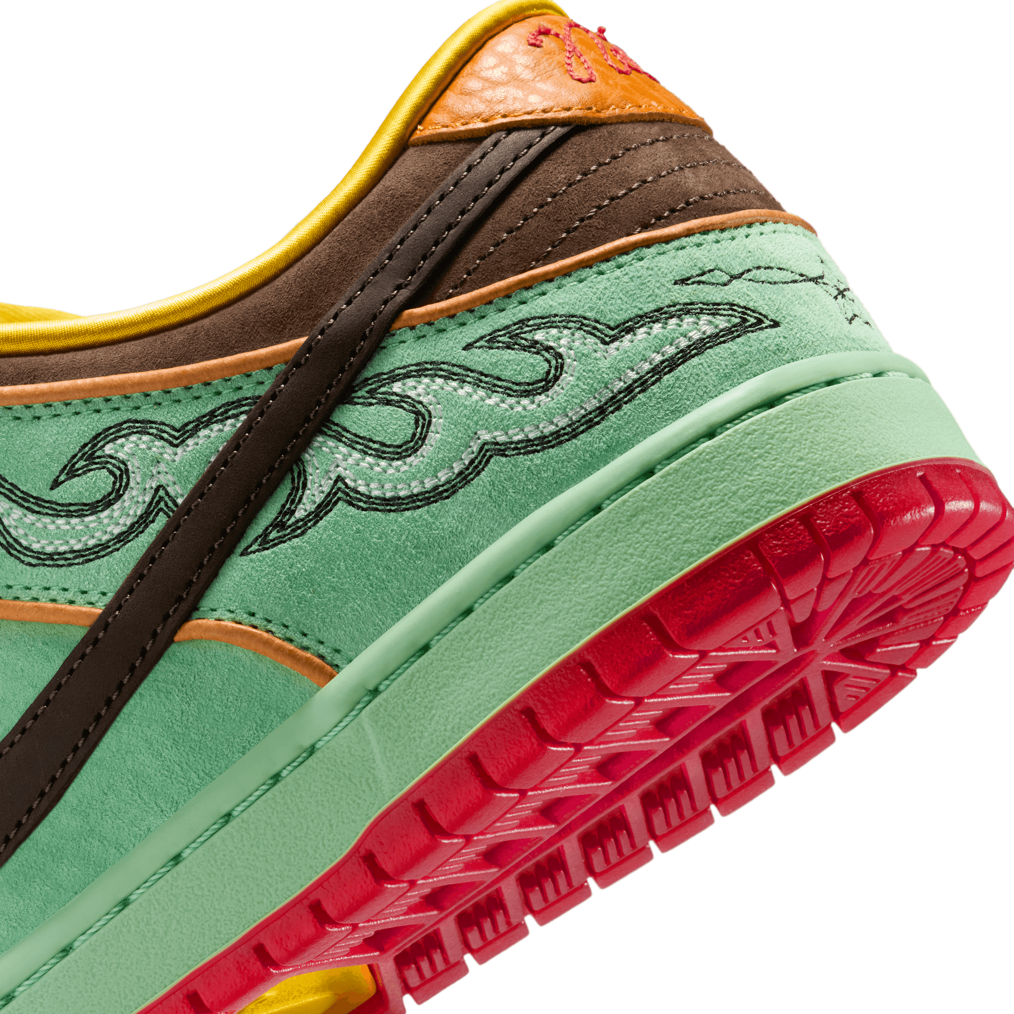 Rodeo Nike SB Dunk Low Skate Shoe Detail