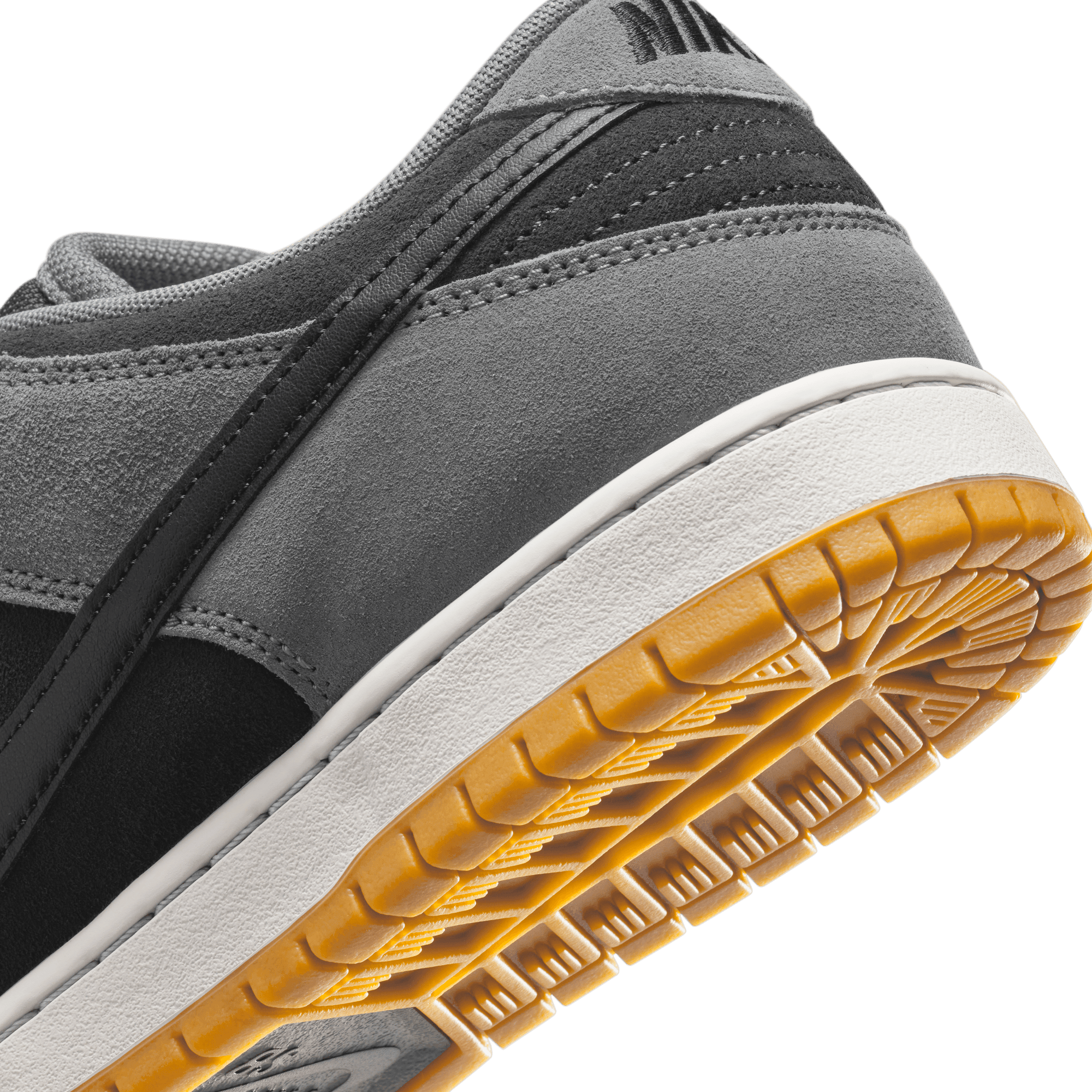 Dark Smoke Grey Nike SB Dunk Low Skate Shoe Detail