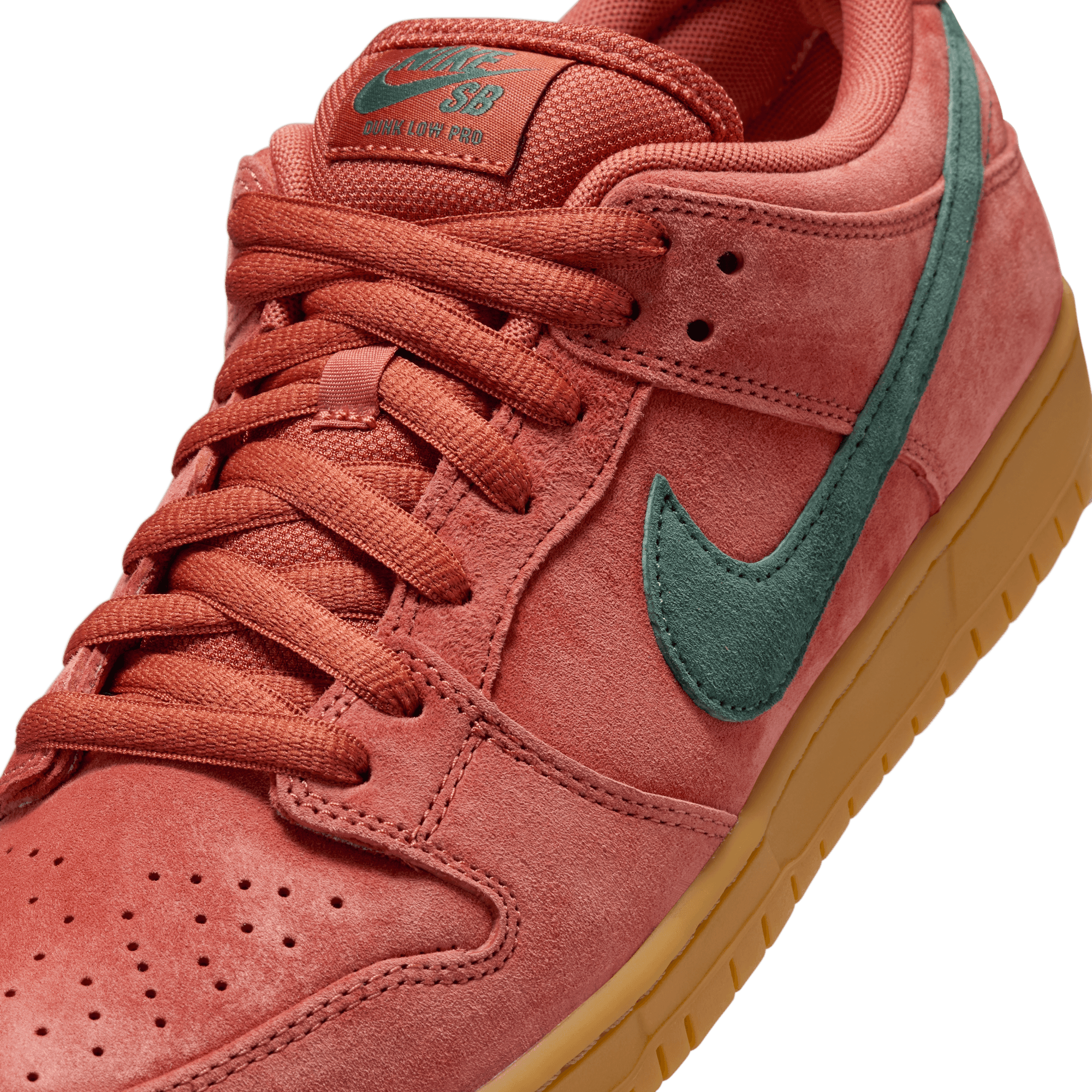 Burnt Sunrise Dunk Low Pro Nike SB Skate Shoe Detail