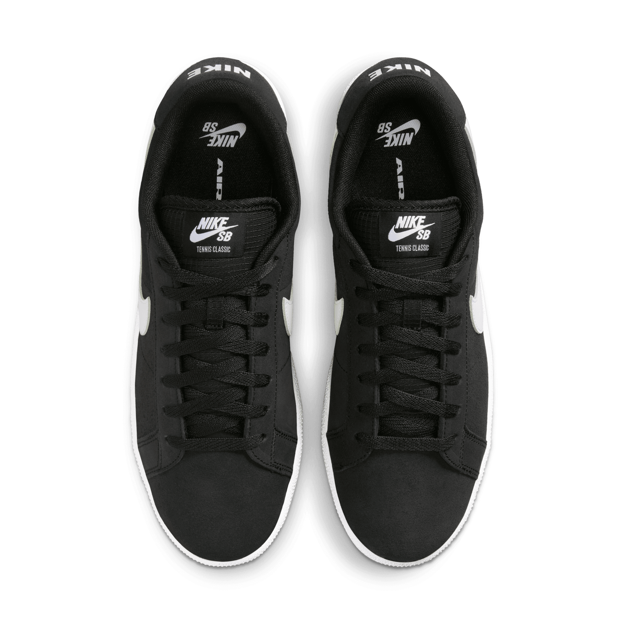 Black/White Tennis Classic Nike SB Skate Shoe Top